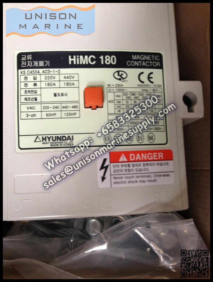 Hyundai Marine Magnetic Contactors HiMC180