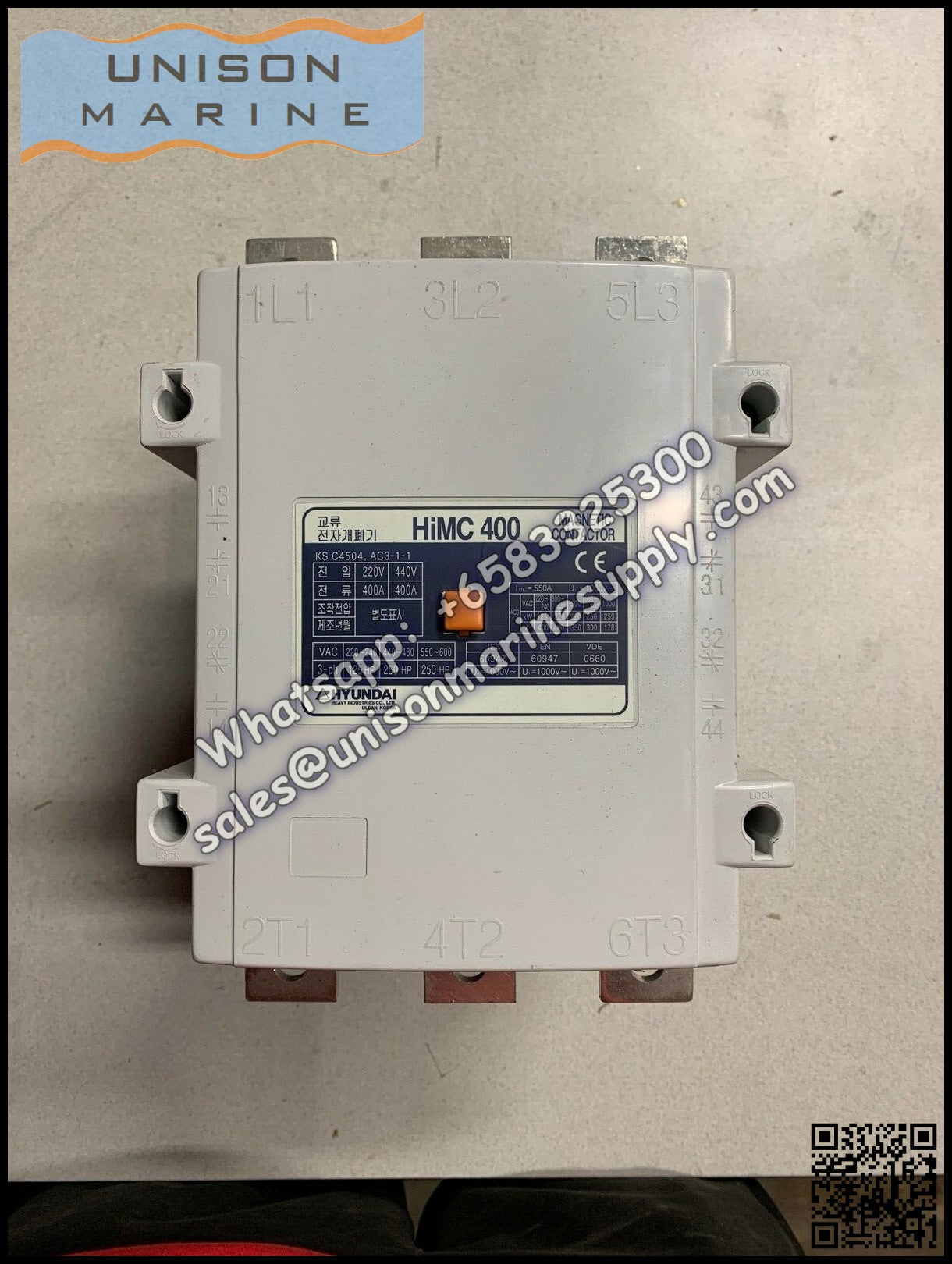 Hyundai Marine Magnetic Contactors HiMC300 / HiMC400