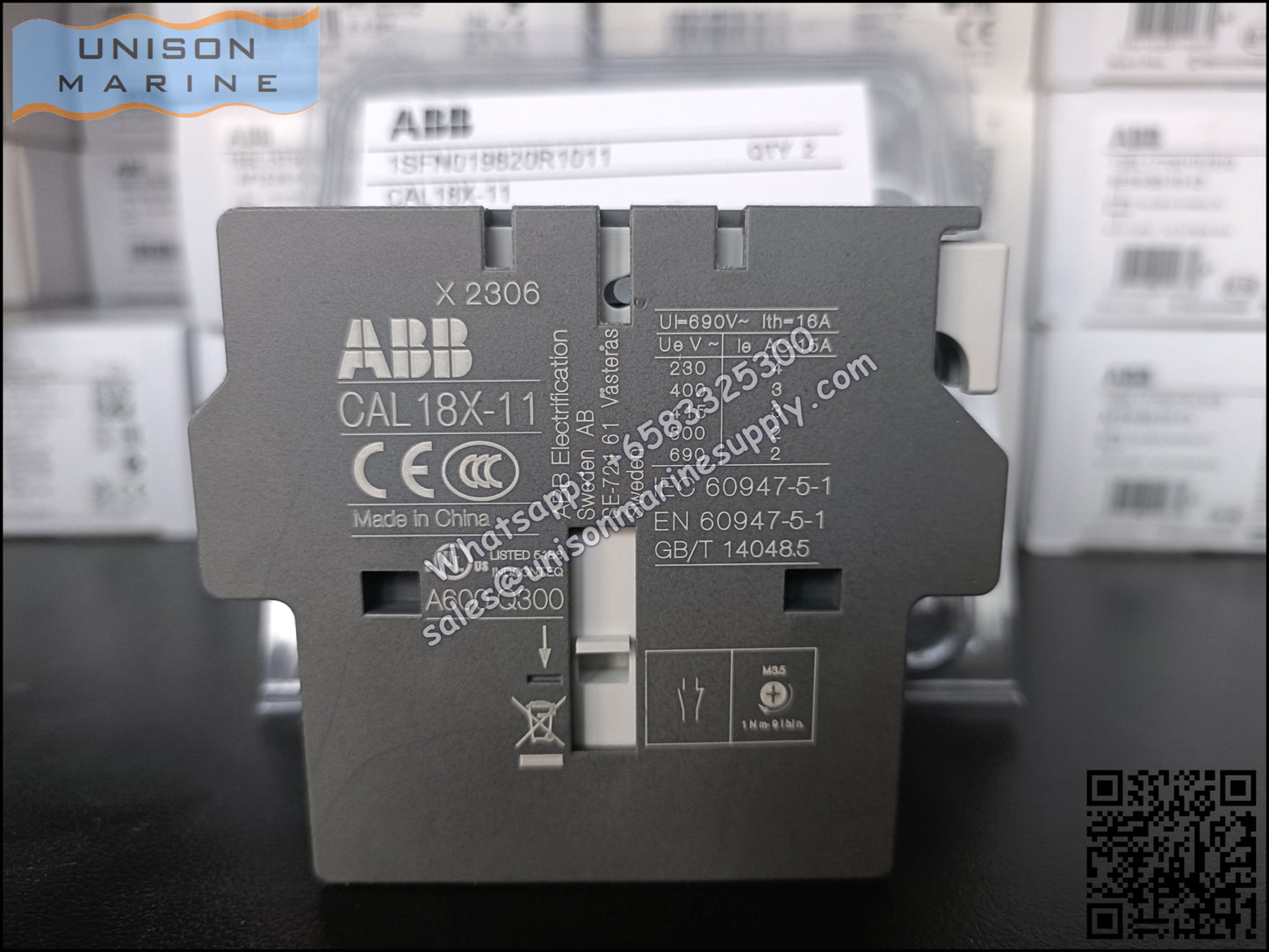 ABB AX Contactors Accessories Auxiliary Contact Block CAL18X-11 / CAL18X-11B