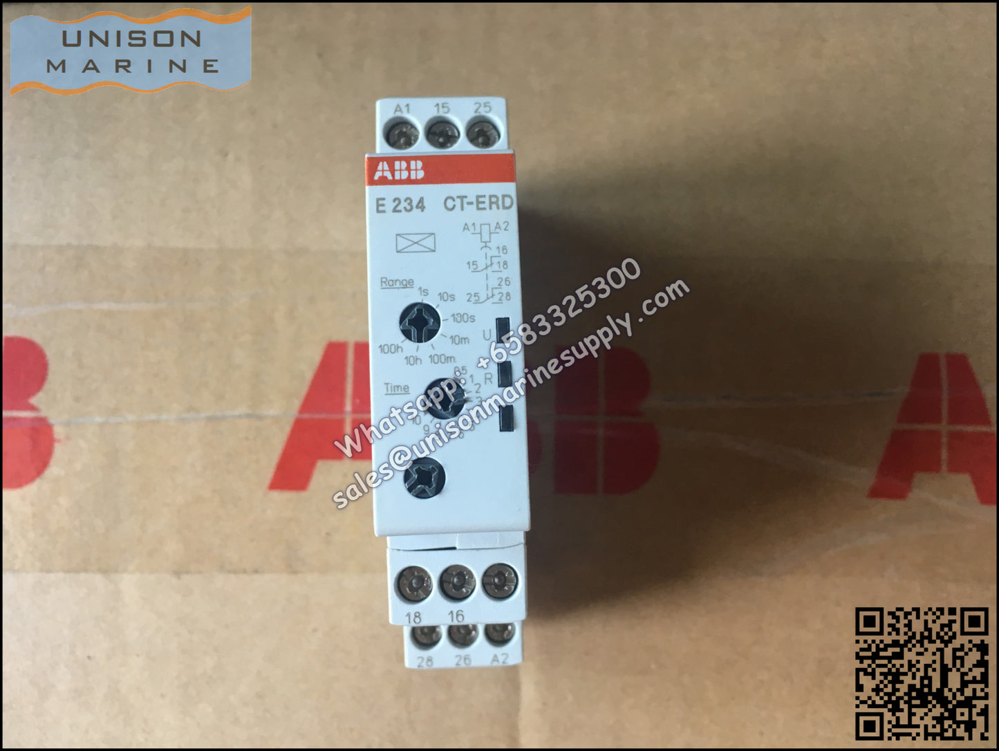 ABB Electronic Time Relay CT-ERD.22 24-48VDC/24-240VAC, 0.05s-100