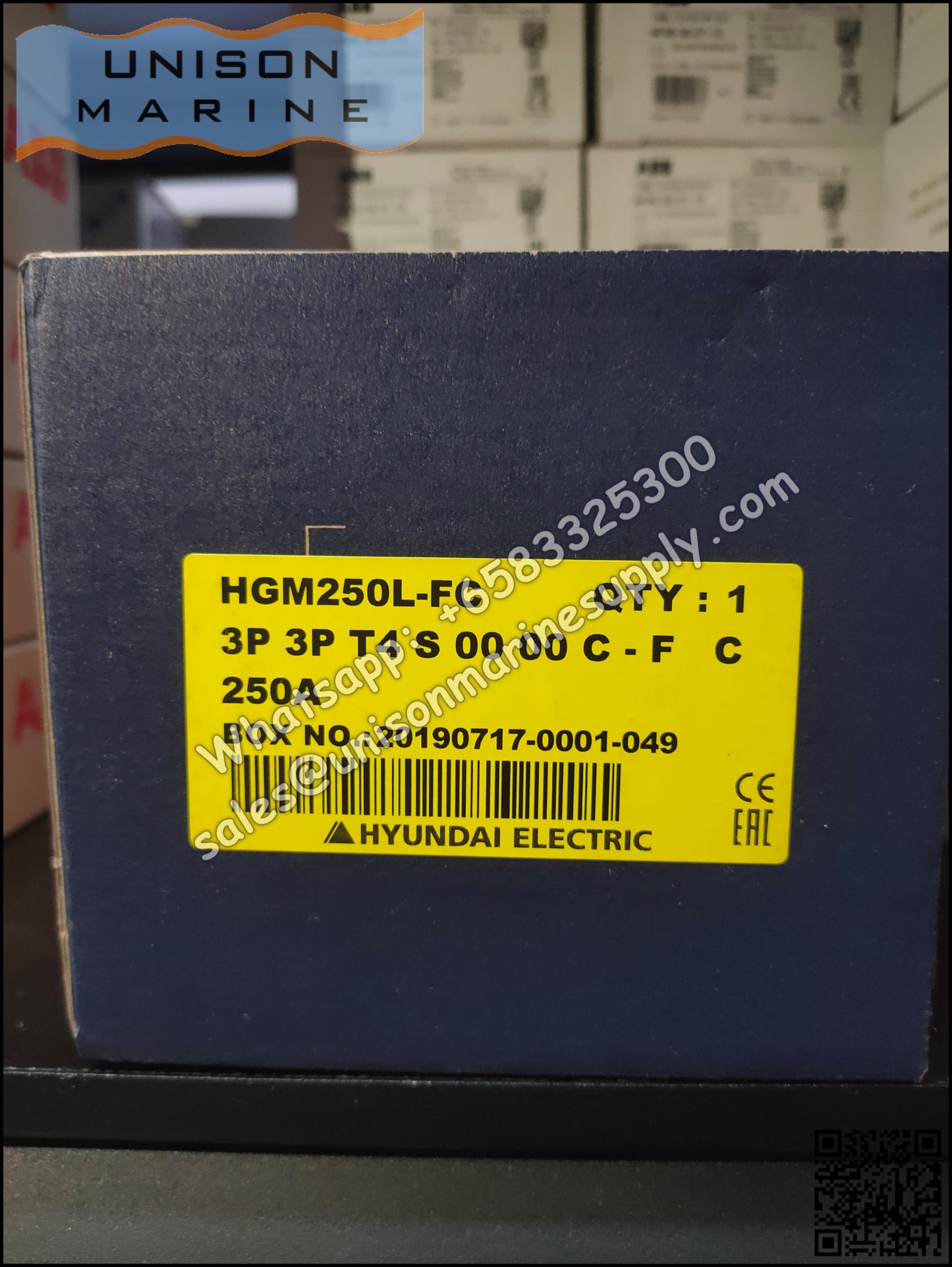 Hyundai Marine Circuit Breaker (MCCB) - HGM250L 3P Fixed / Plug-in Type