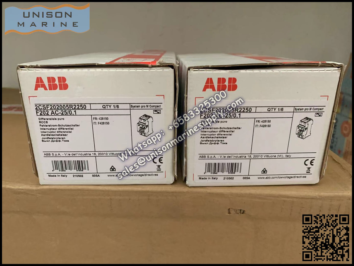 ABB Residual Current Circuit Breaker(RCCB) F202 AC-25/0.1 2CSF202001R2250
