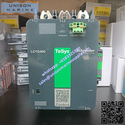 SCHNEIDER Contactor TeSys Giga 3P(3NO) AC-3,   LC1G400KUEN