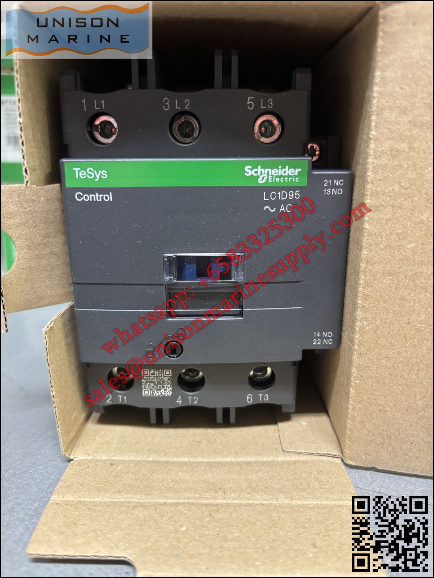 Schneider TeSys Deca Contactors : LC1D95M7,95A 220VAC 50/60Hz coil