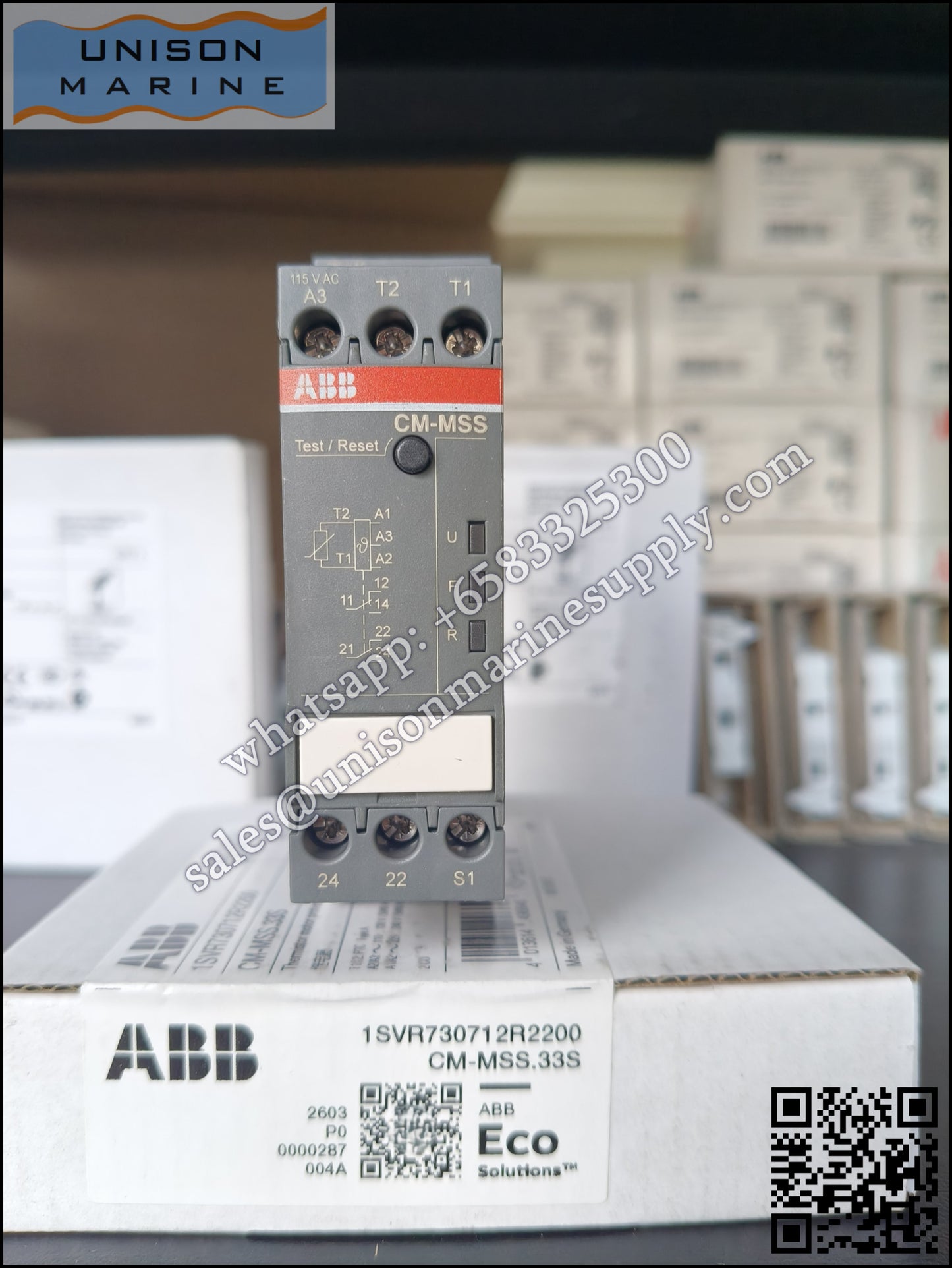 ABB Temperature Monitoring Relay, CM-MSS.33S,2C/O AC110-130V/AC220-240V