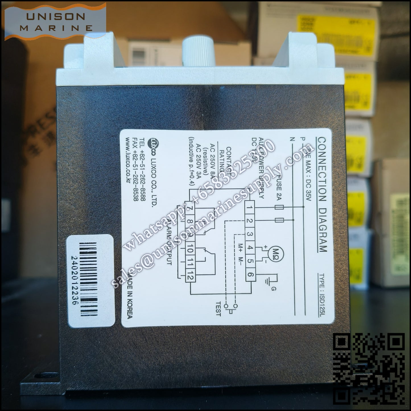 Westronics (LUXCO) Marine grounding resistance monitor - ISD125L