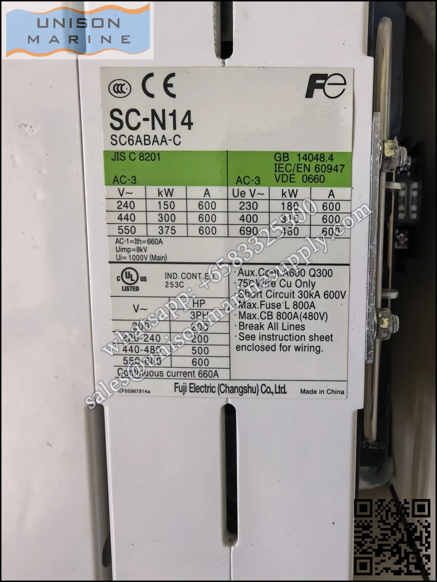 FUJI Magnetic Contactors: SC-N14,2a2b 380-450VAC