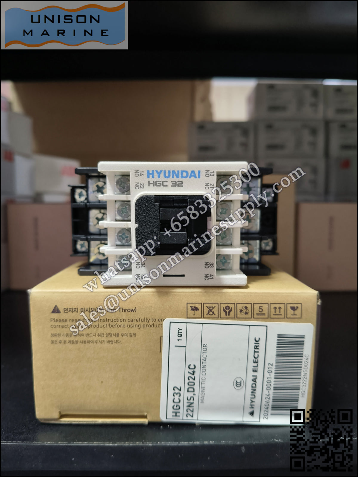 Hyundai Marine Magnetic Contactors: HGC32 22NS D024