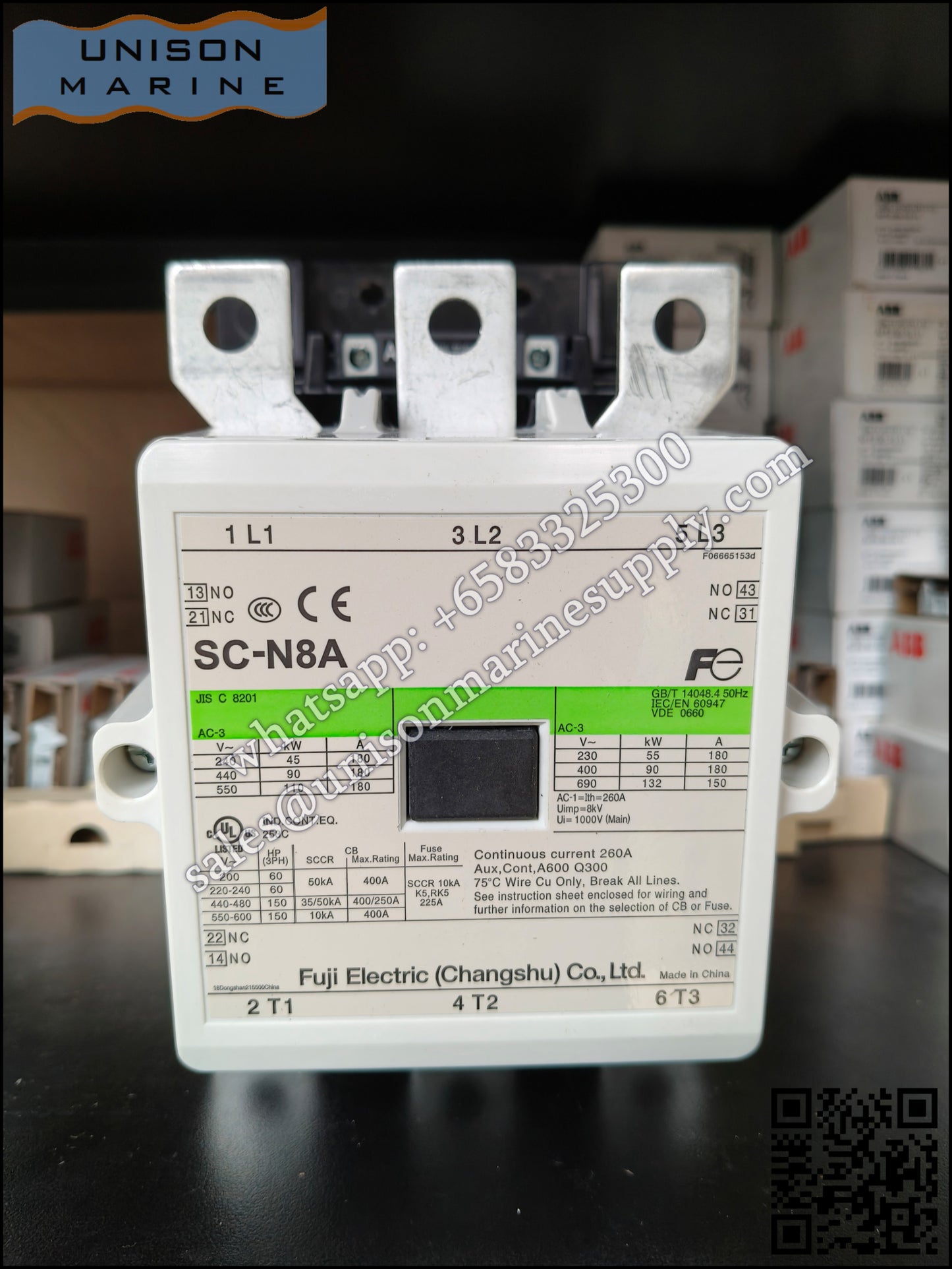FUJI Magnetic Contactors: SC-N8, Coil voltage：380-440V