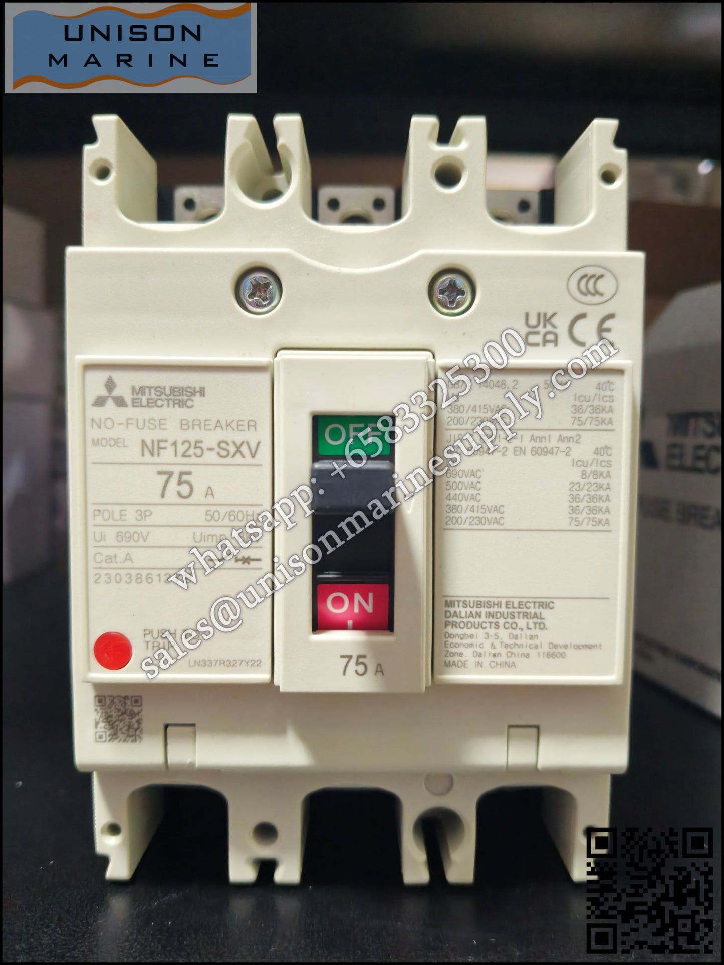 MITSUBISHI Low-voltage Circuit Breakers: NF125-SXV 3P 75A