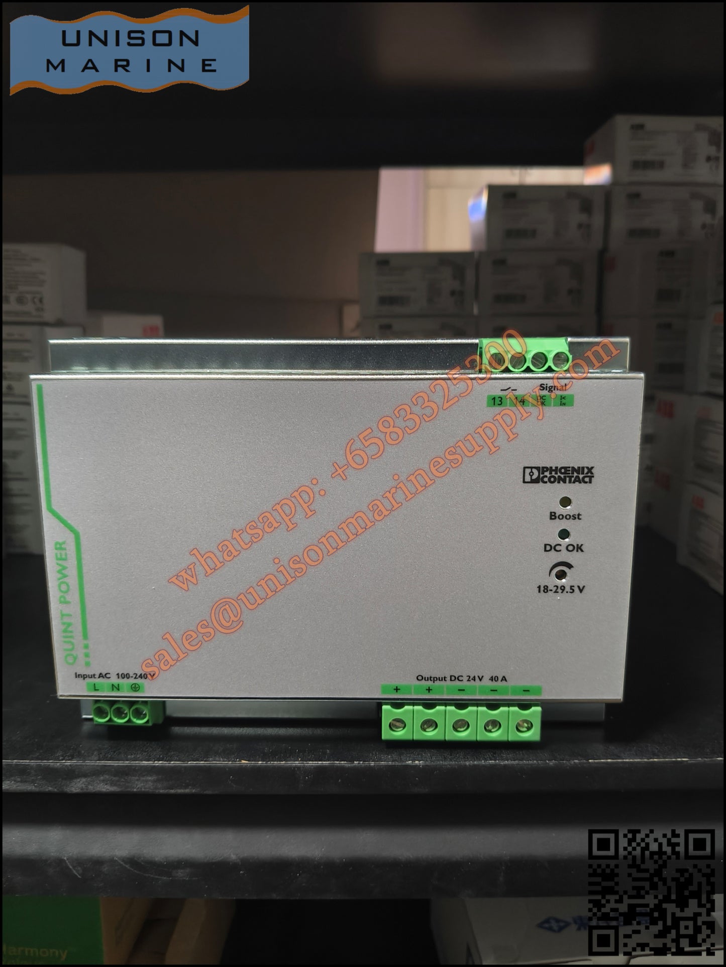 Phoenix Contact DIN Rail Power Supply：QUINT-PS/1AC/24DC/40 ,2866789