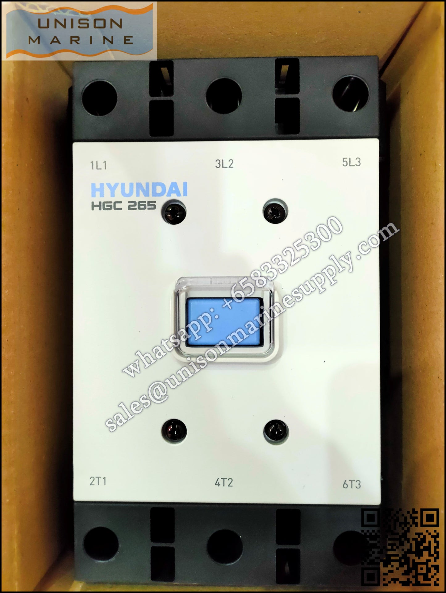 Hyundai Marine Magnetic Contactors HGC265 22NS F220 (Coil 100-240VAC/DC)