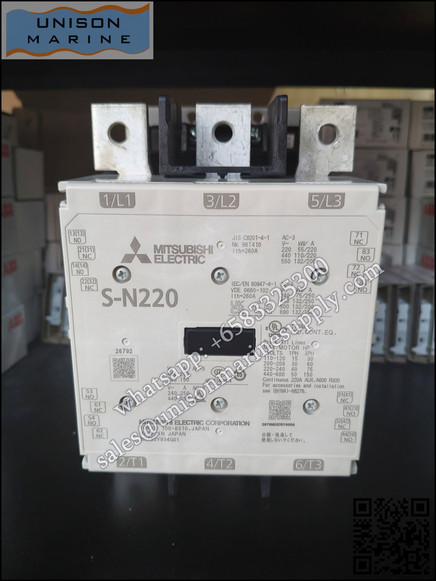 MITSUBISHI Magnetic Contactors: S-N220,2NO+2NC AC380-440V