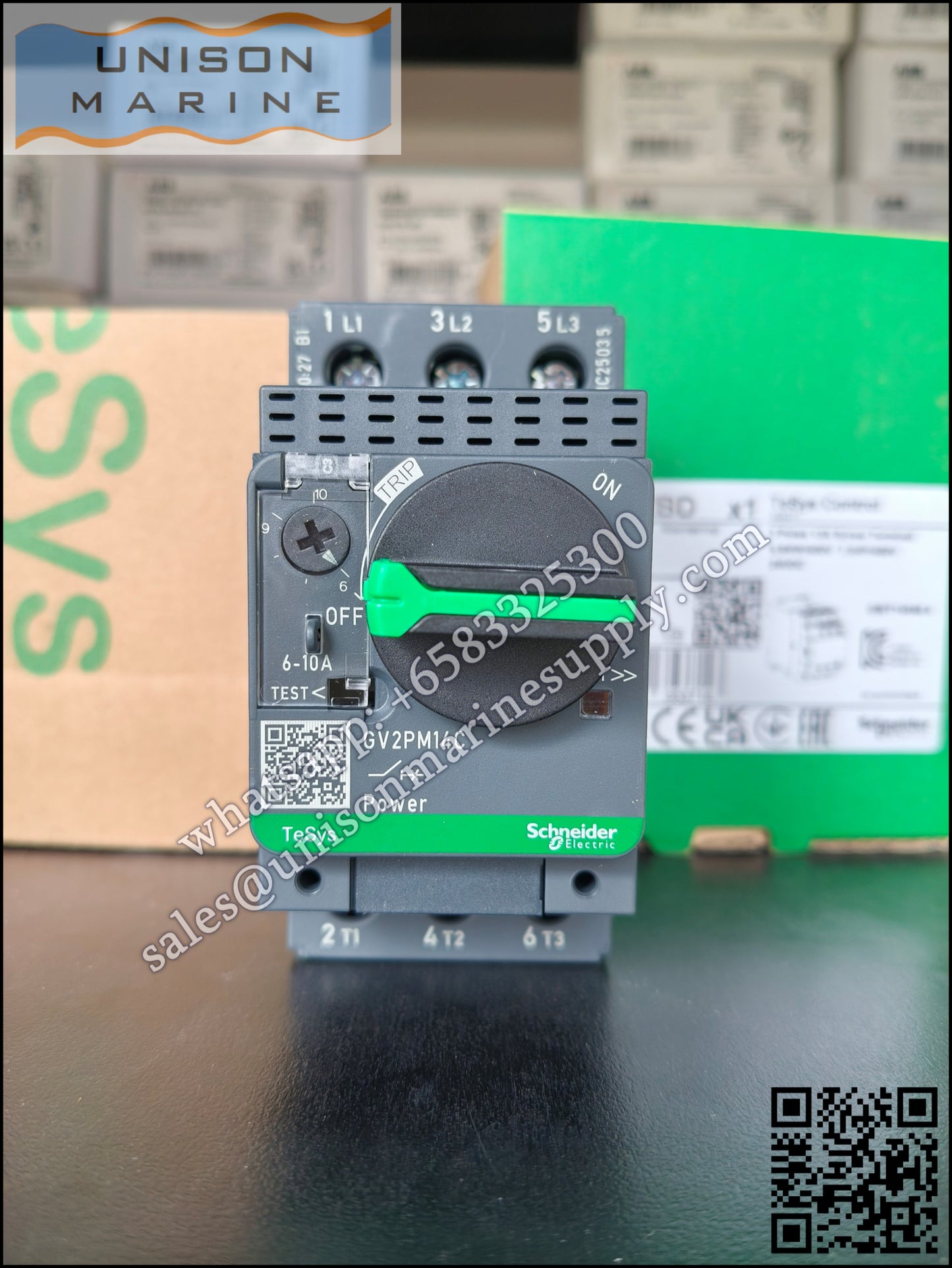 Schneider GV2 Motor circuit breaker: GV2PM14C, 3P 6-10 A