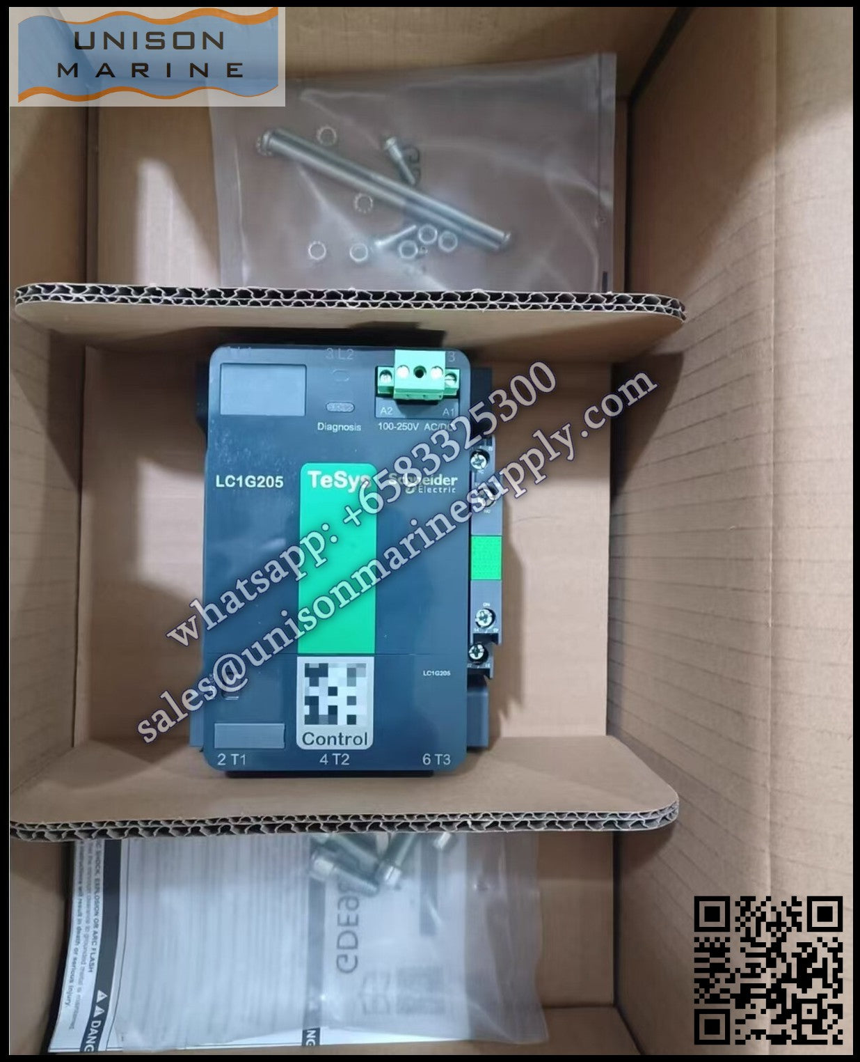SCHNEIDER Contactor TeSys Giga 3P(3NO) AC-3, LC1G205KUEC