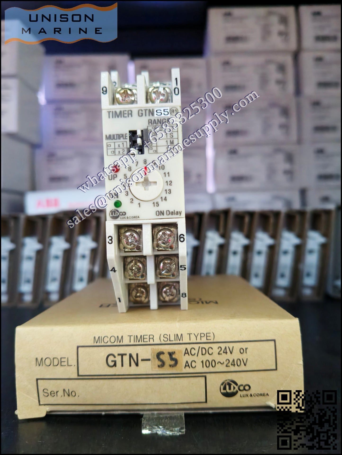 Westronics （LUXCO）Marine Slim Timer : GTN-S5, AC100-240V;24VAC/DC