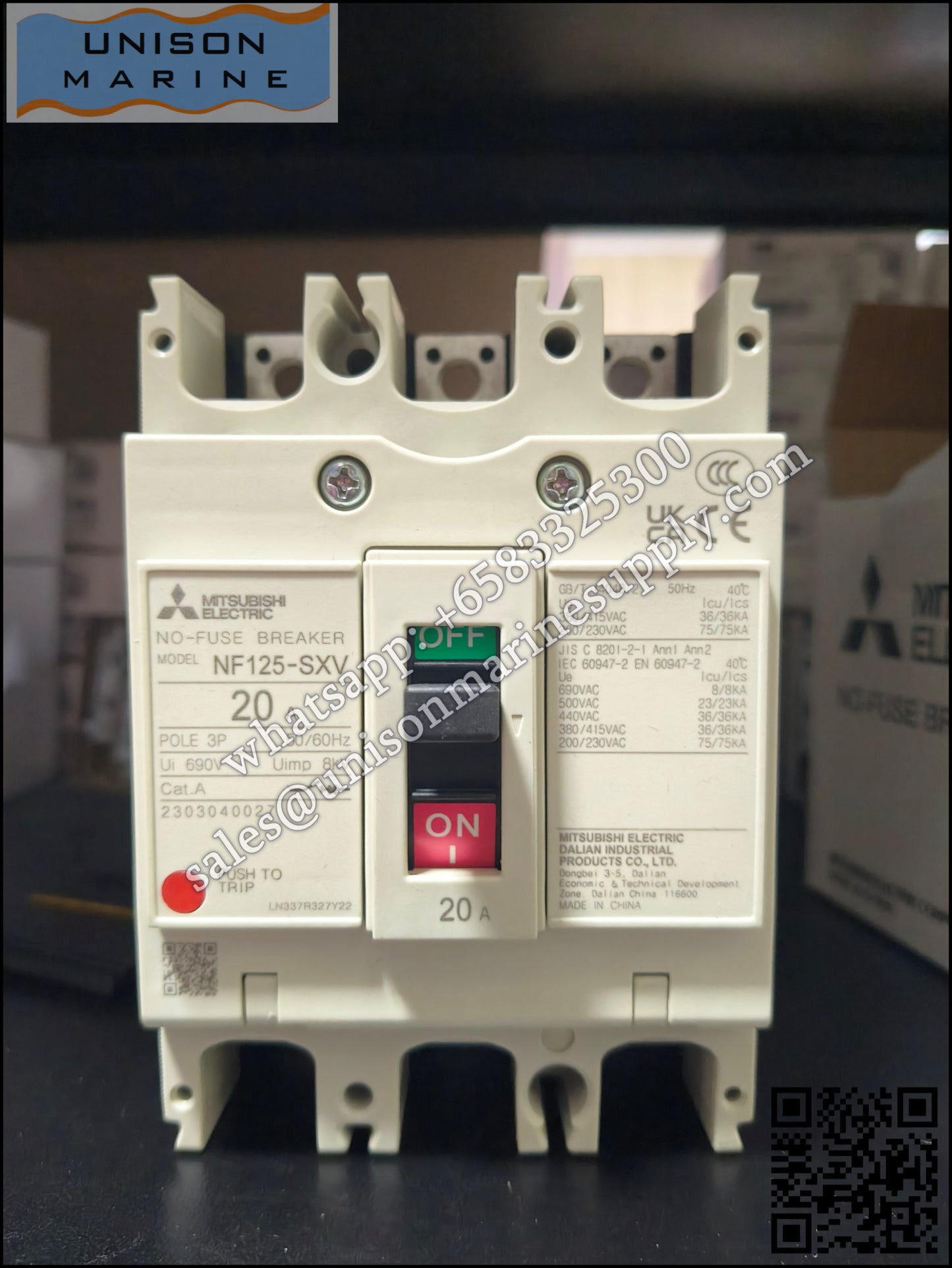 MITSUBISHI Low-voltage Circuit Breakers: NF125-SXV 3P 20A