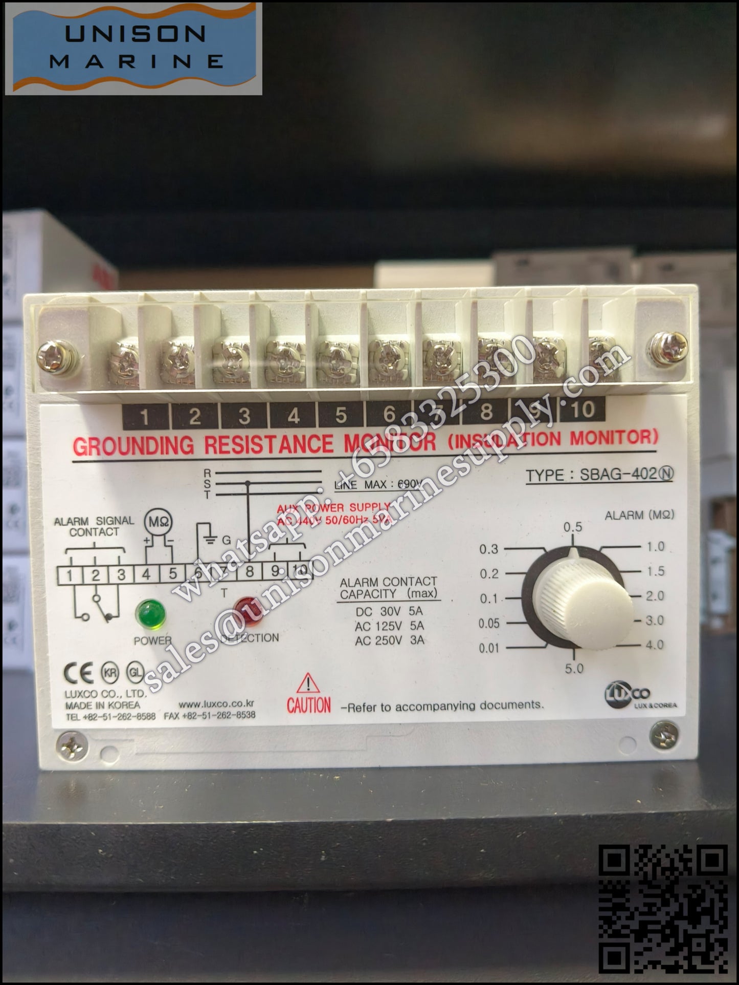 Westronics (LUXCO) Marine insulation resistance monitor : SBAG-402N