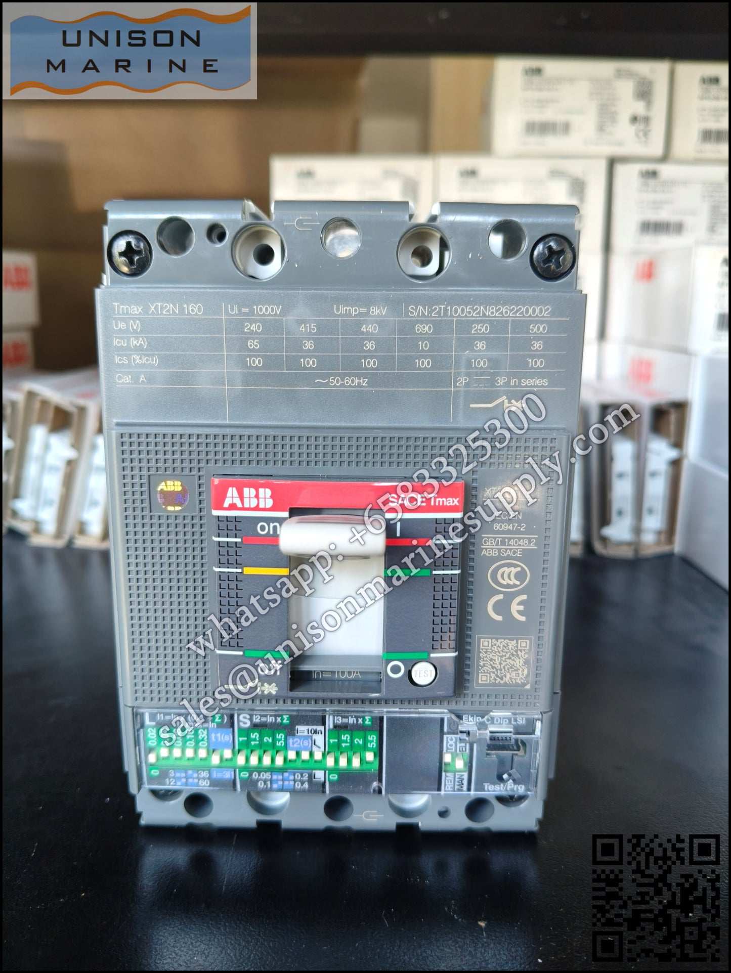 ABB SACE Tmax XT Circuit Breakers: XT2N 160 Ekip C Dip LSI In100A 3pFF,1SDA067070R1