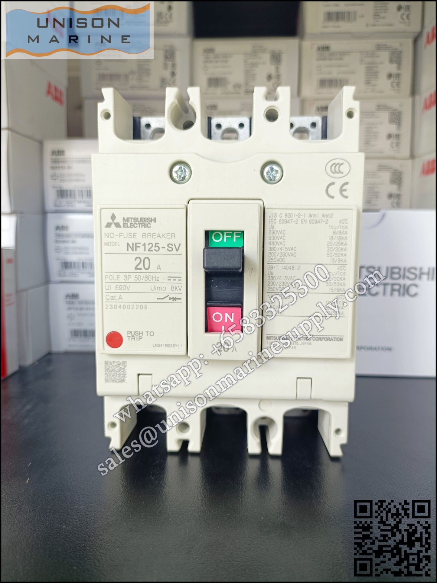 MITSUBISHI Low-voltage Circuit Breakers: NF125-SV 3P 20A