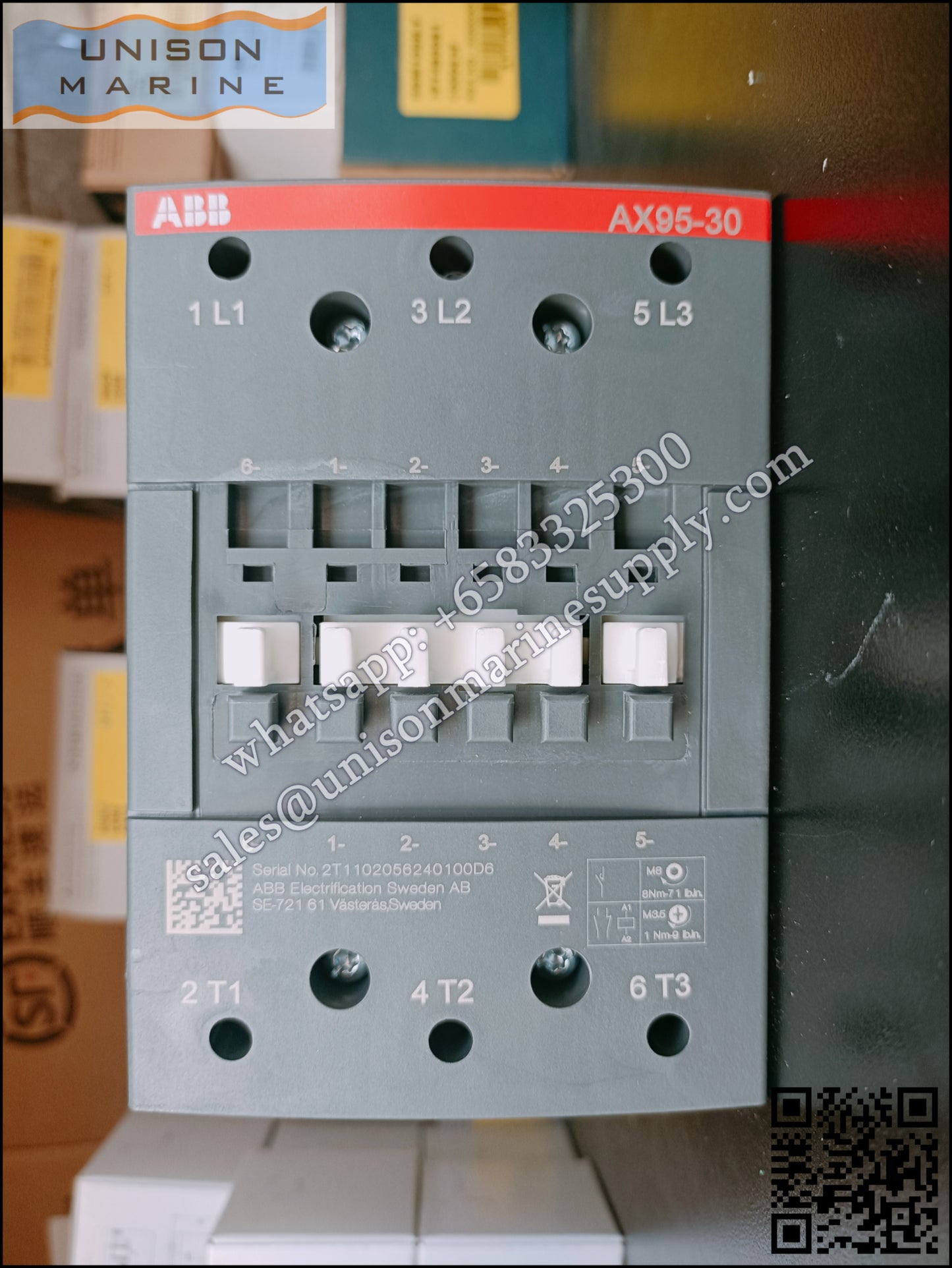 ABB Magnetic Contactors AX Series : AX95-30-11-80,1SFL431074R8011