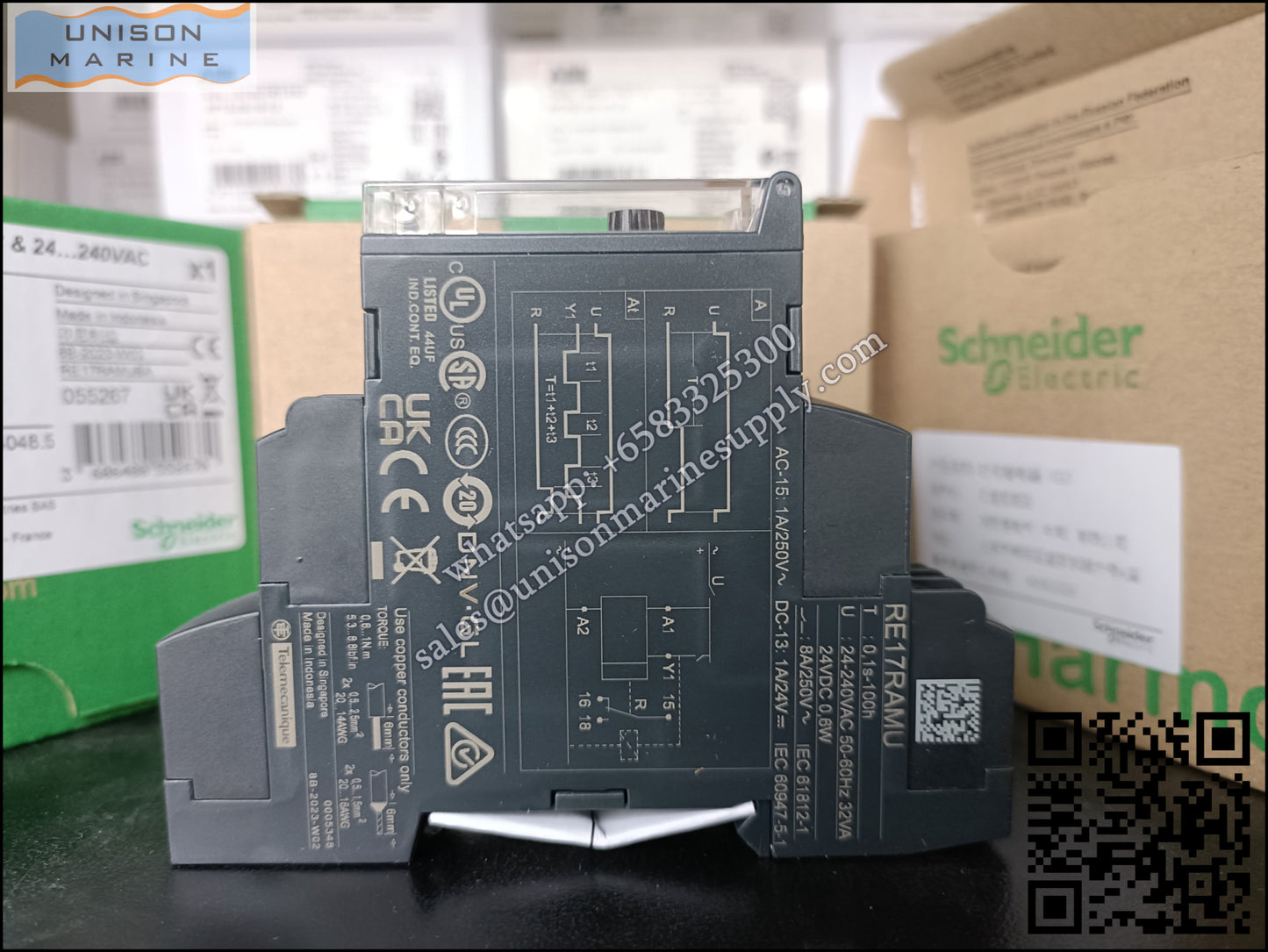 Schneider Harmony Timer Relays: RE17RAMU, On-delay timing relay / 1 s..100 h - 24..240V