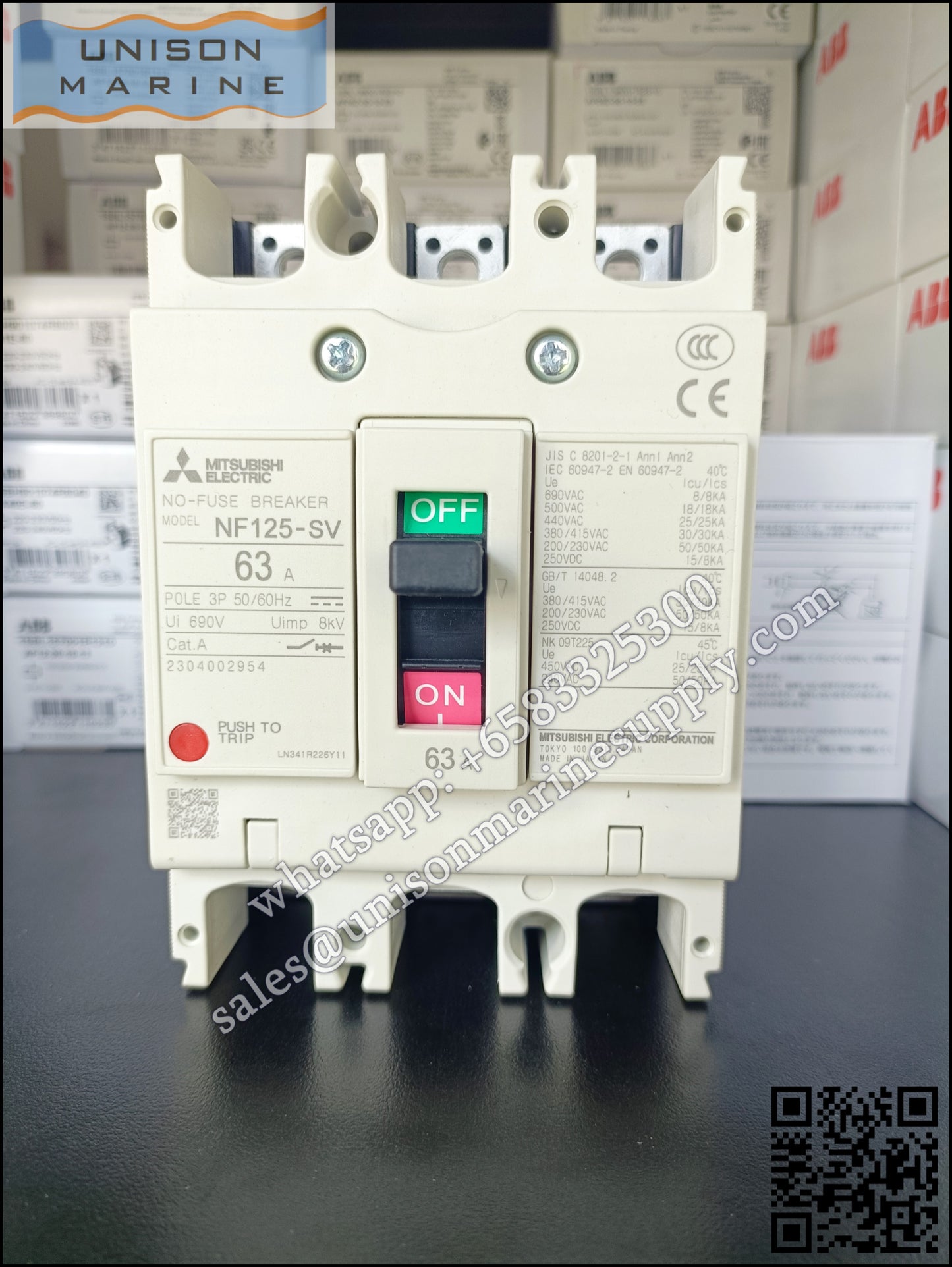 MITSUBISHI Low-voltage Circuit Breakers: NF125-SV 3P 63A