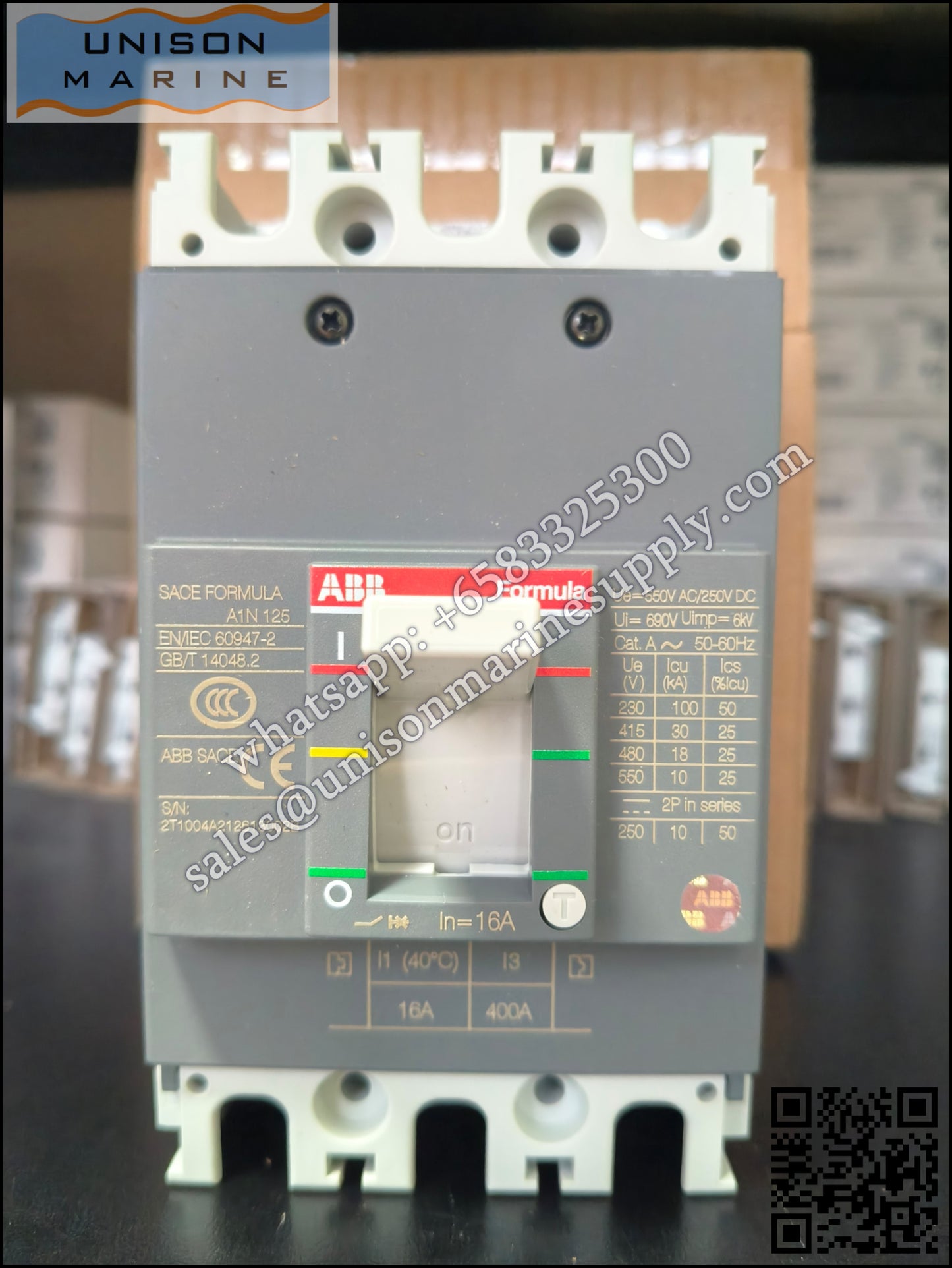 ABB C.BREAKER FORMULA: A1N125 TMF 16-400 3p FF,1SDA068749R1