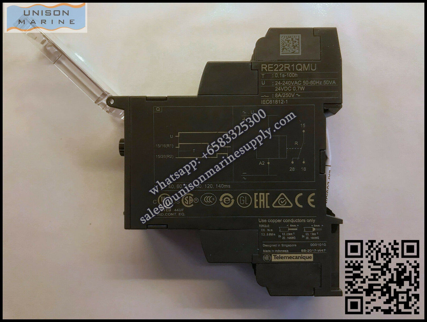 Schneider Harmony Timer Relays: RE22R1QMU,star-delta timing relay,24~240V