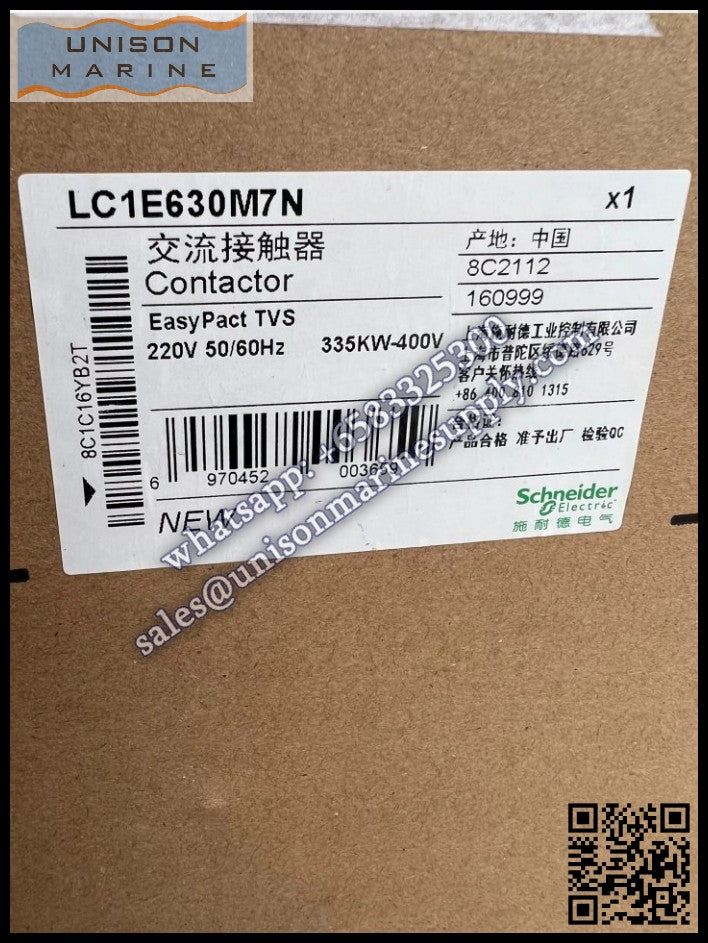 Schneider TeSys Deca Contactors : LC1E630M7N,630A 220VAC coil