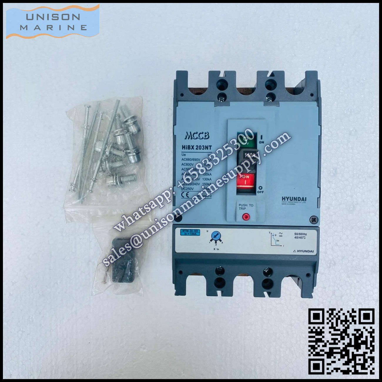 Hyundai Marine Circuit Breaker (MCCB) - HiBX203NT 3P Fixed / Plug-in Type