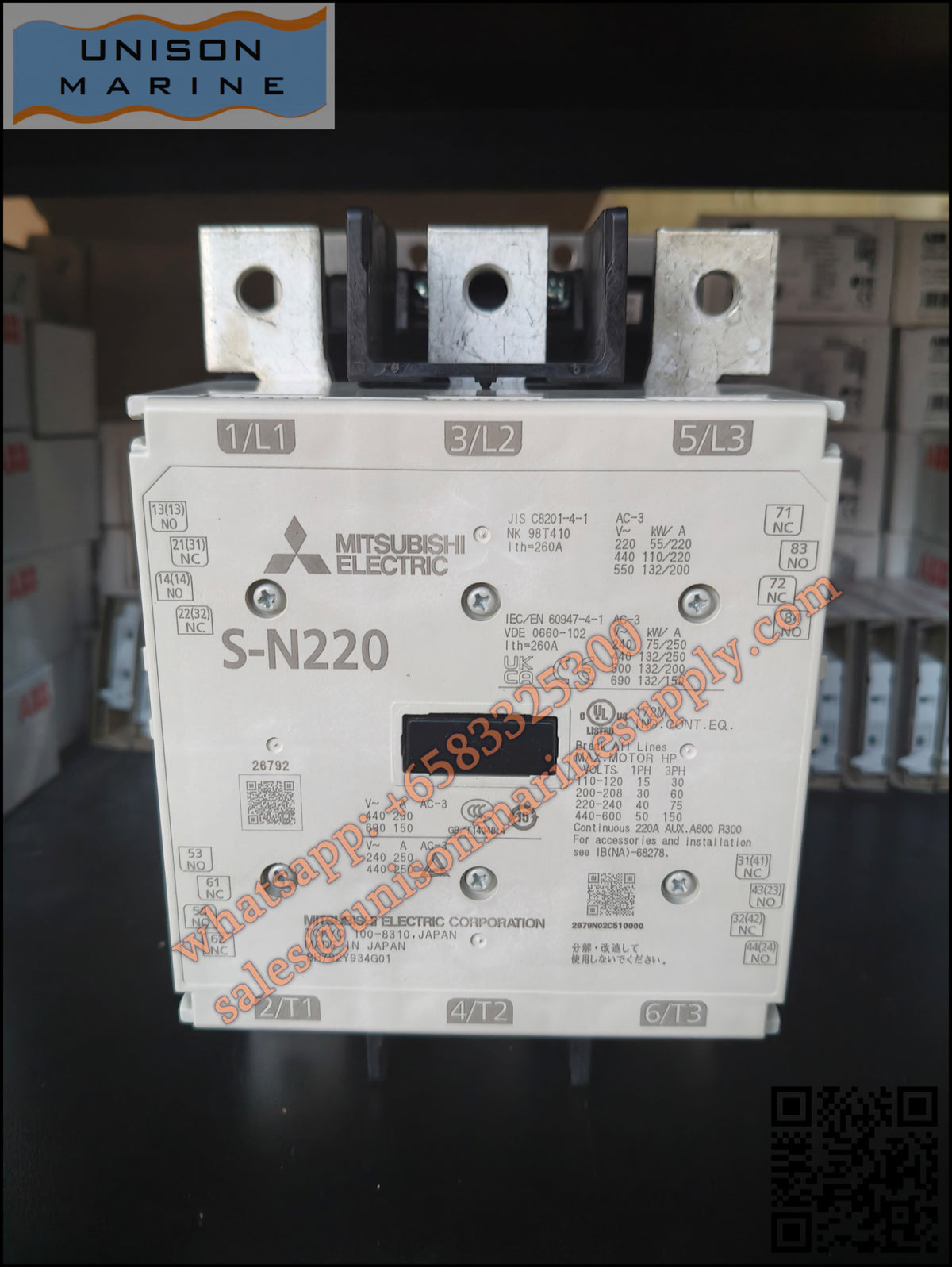 MITSUBISHI Magnetic Contactors: S-N220,2NO+2NC AC380-440V
