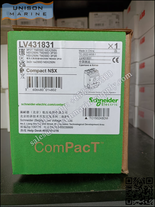 Schneider Electric circuit breaker - NSX250N TM200D 3P3D；LV431831
