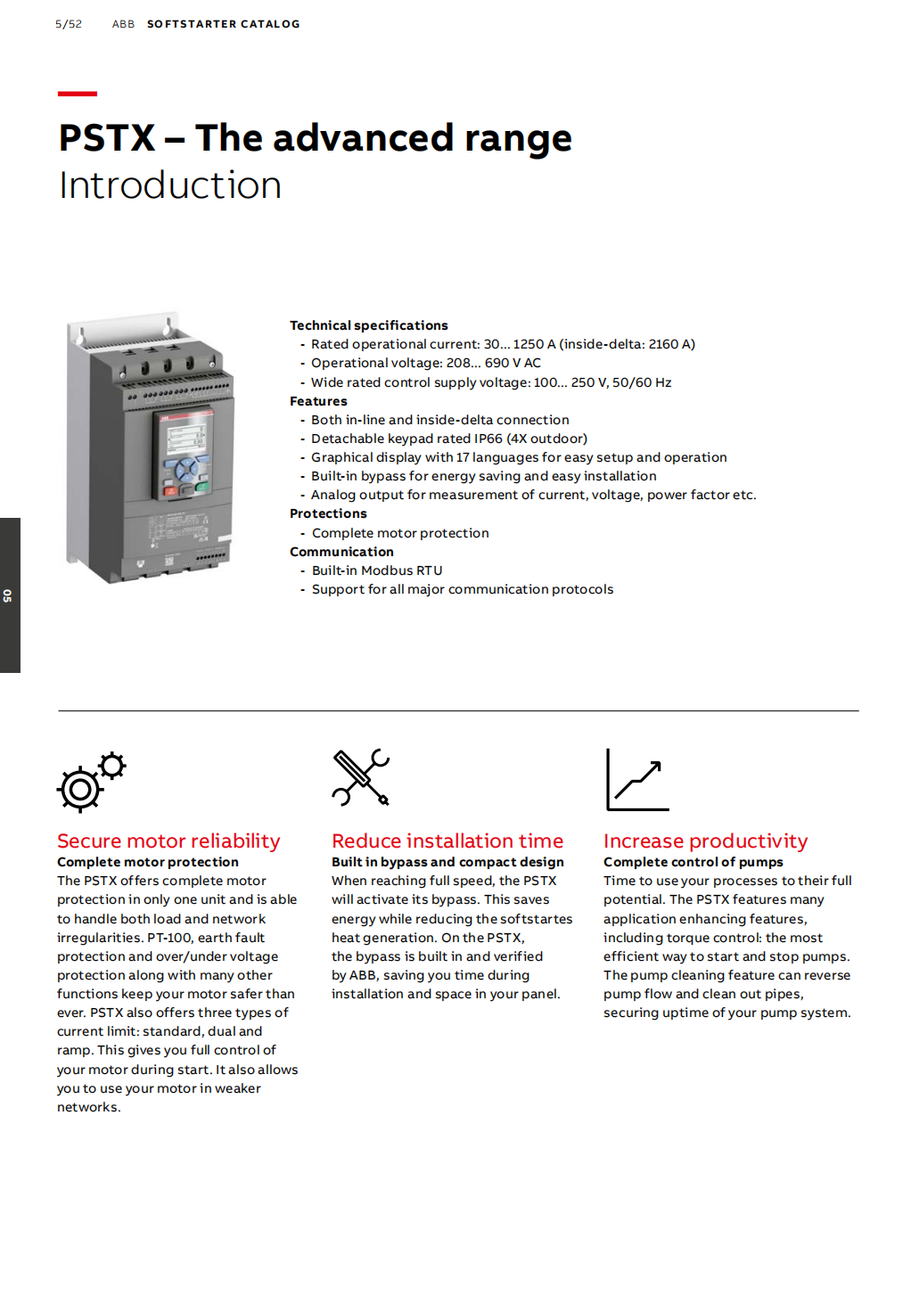 ABB Softstarter PSTX210-690-70, 1SFA898212R7000