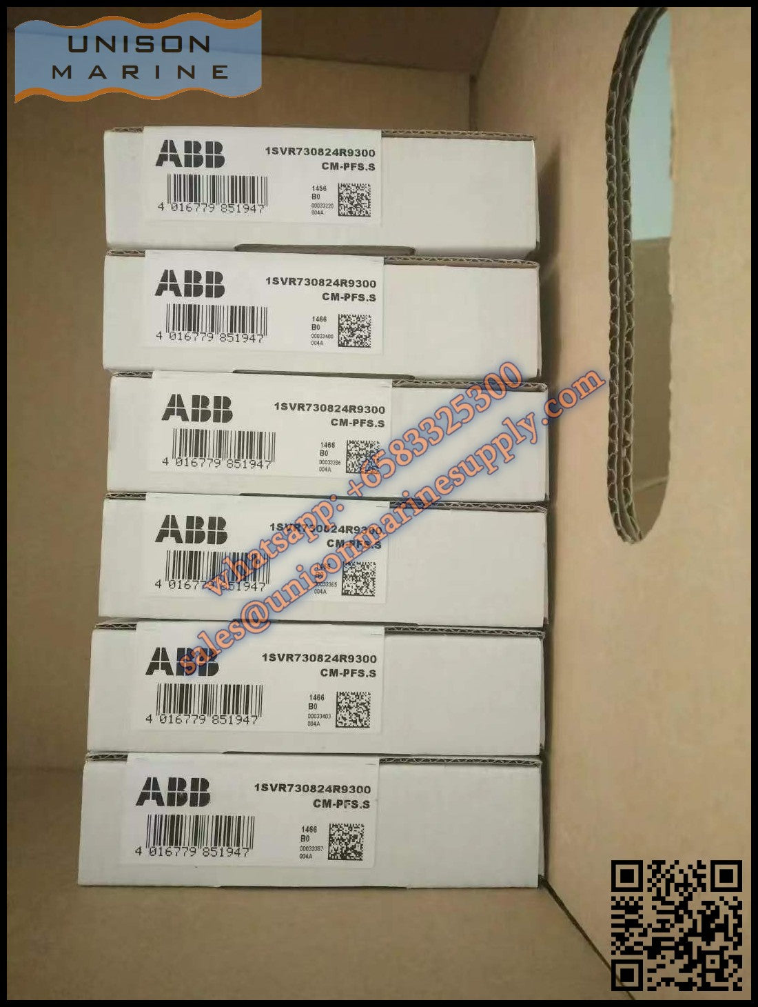 ABB Phase Monitoring Relay CM-PFS.S 2c/o, L1-L2-L3=200-500VAC 50/60Hz