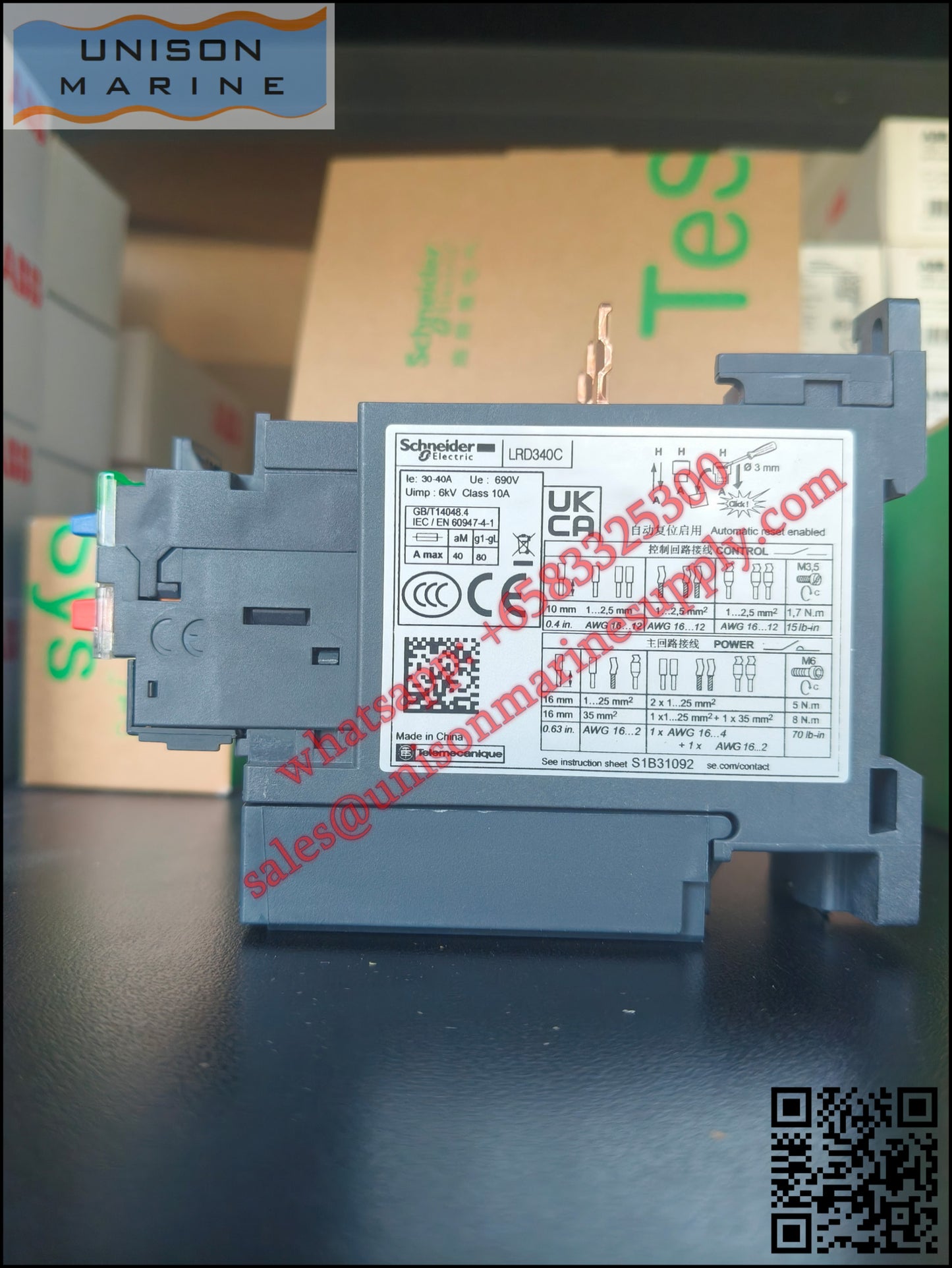 Schneider TeSys Deca Thermal overload relay: LRD340C, 30 to 40A