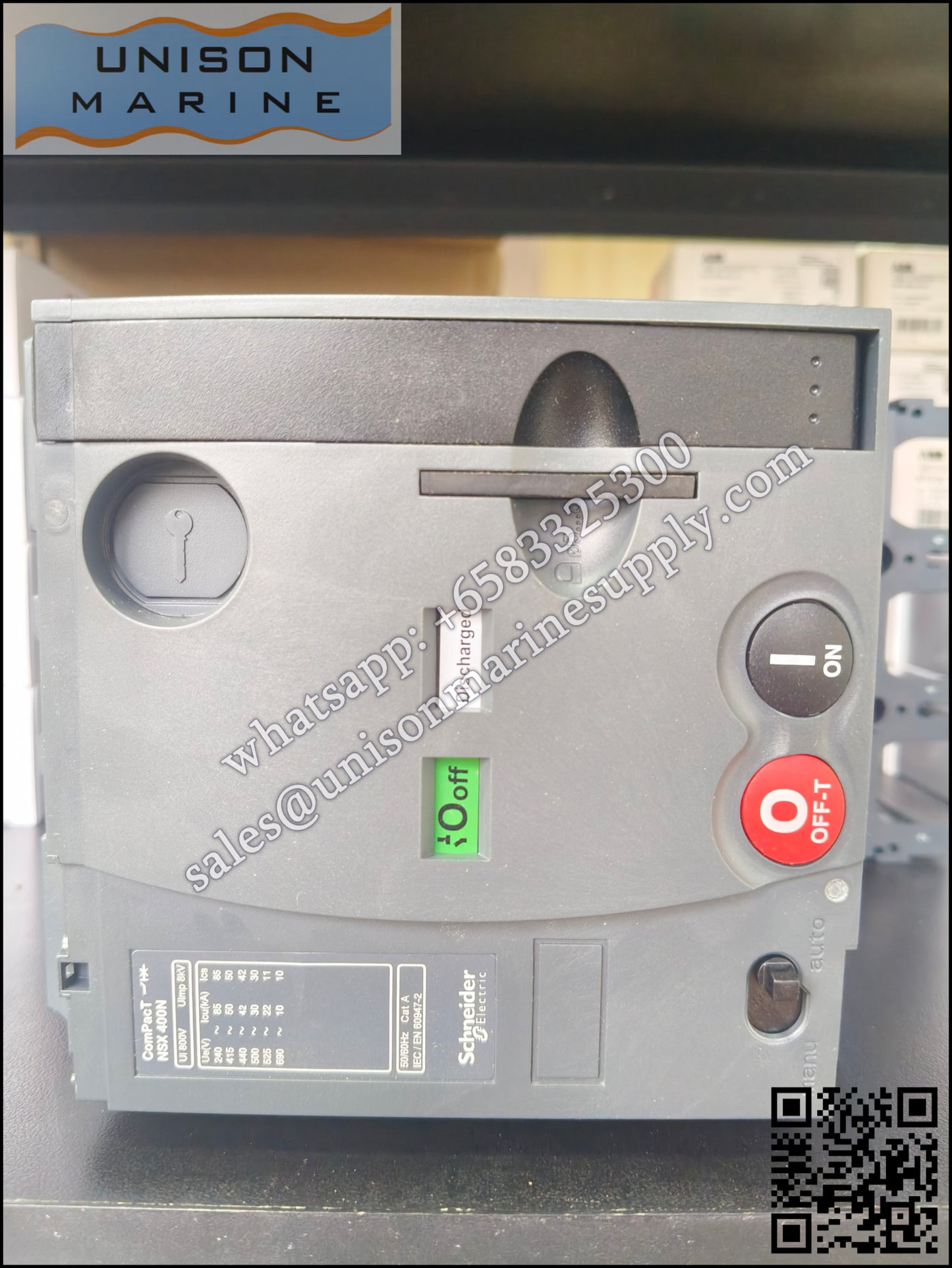 Schneider Electric circuit breaker - NSX400N 50kA AC 3P3D 400A Mic 5.3A Trip Unit MT220,C40N35A400M1