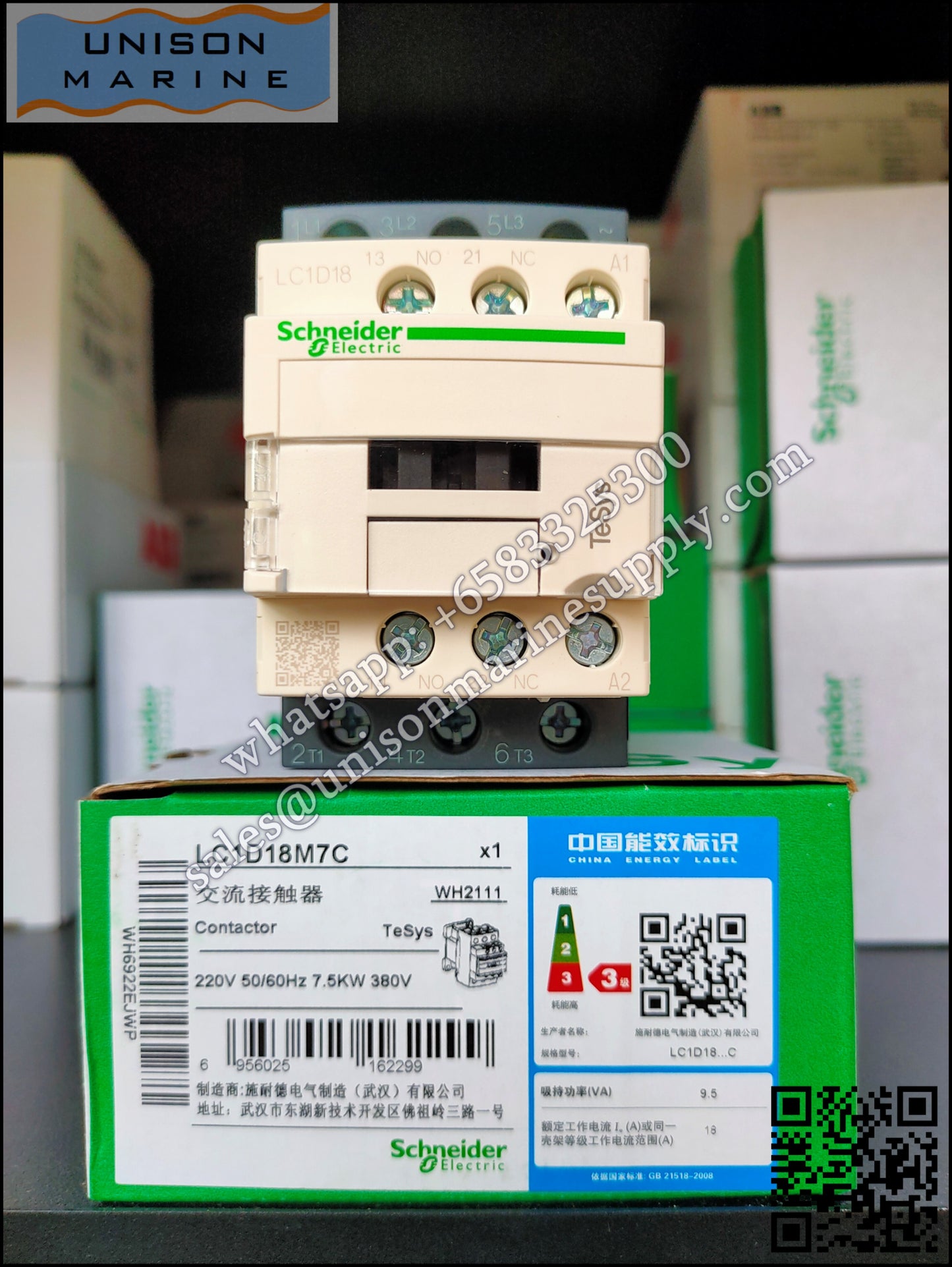 Schneider TeSys Deca Contactors : LC1D18M7C