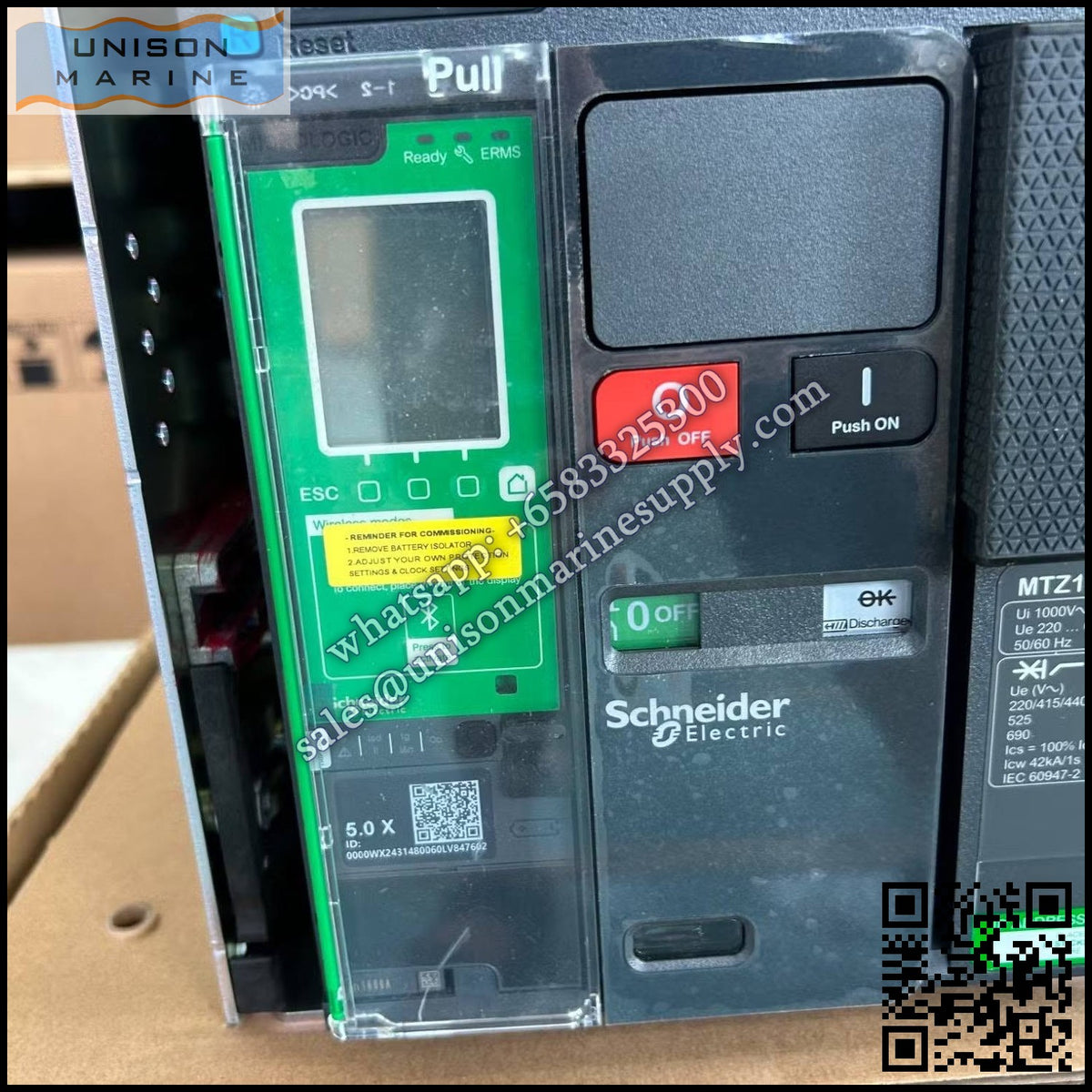 Schneider MasterPact circuit breakers: MTZ1 16H2,1600A 3P