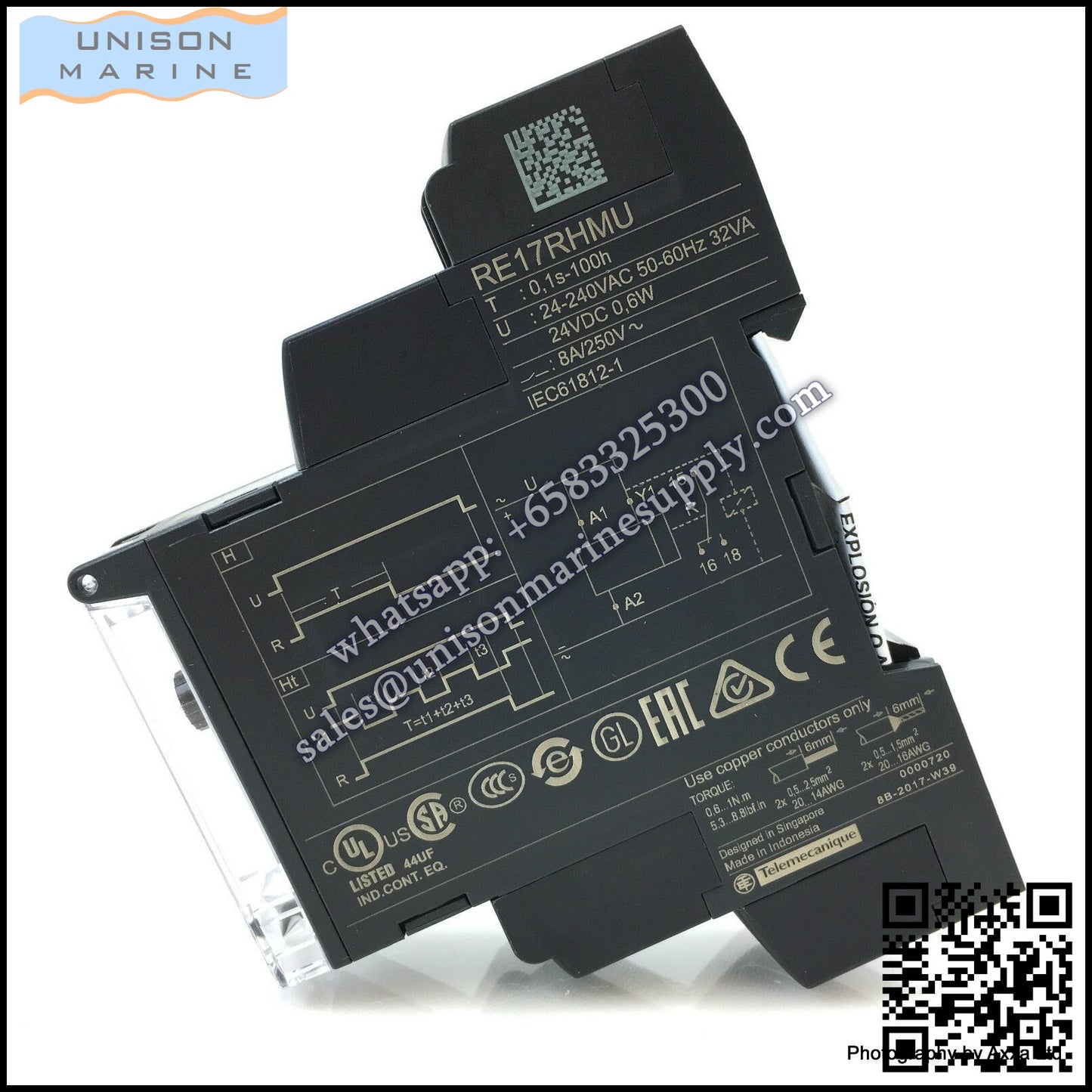 Schneider Harmony Timer Relays: RE17RHMU, On-delay timing relay / 1 s..100 h - 24..240V