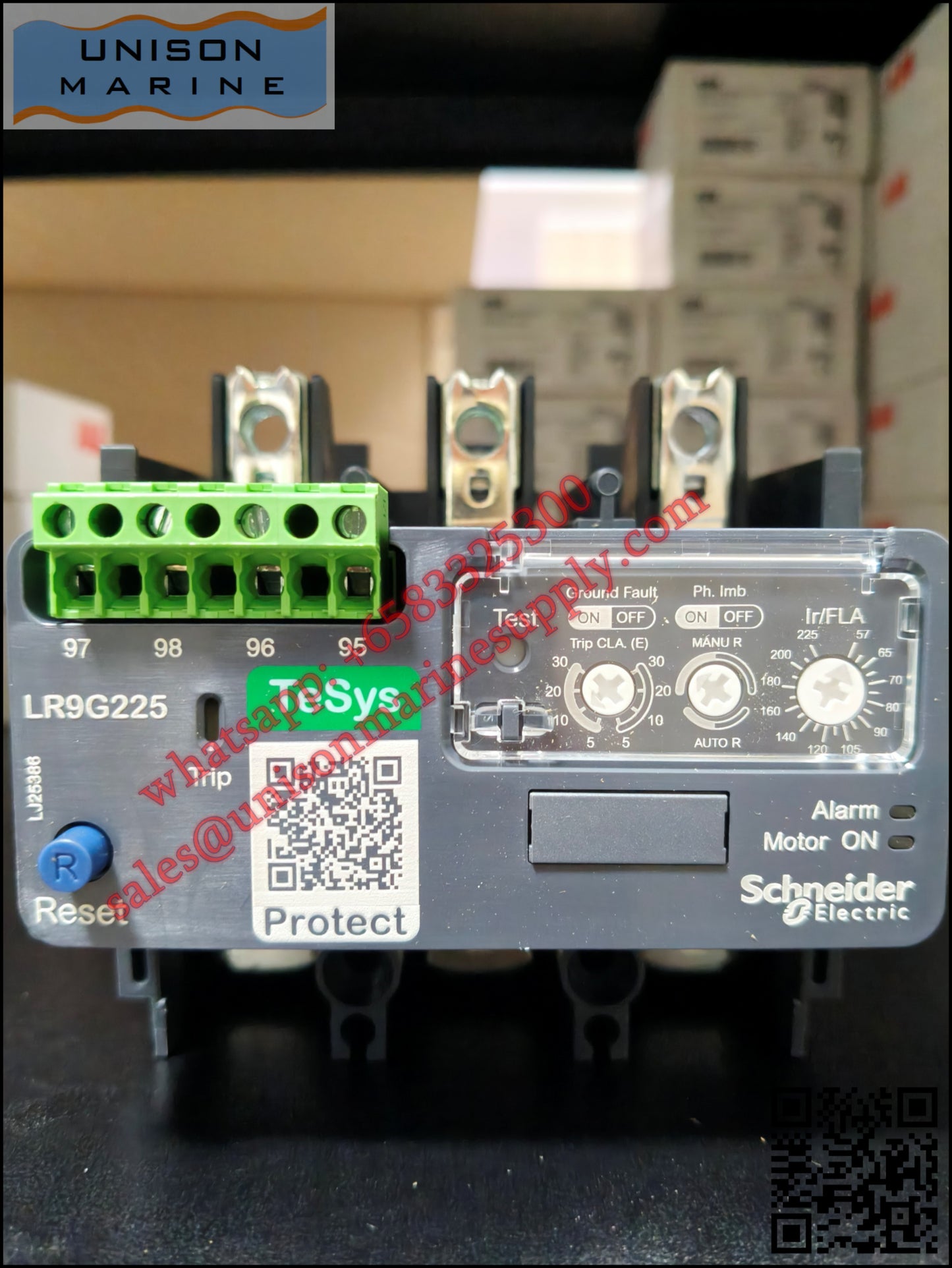 Schneider Electronic thermal overload relay: LR9G225C, 57 to 225A