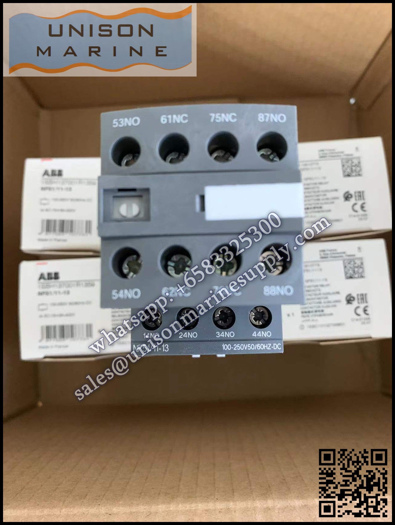 ABB Magnetic Contactors Relay :  NF51/11-13 100-250V50/60HZ-DC, 1SBH137001R1359