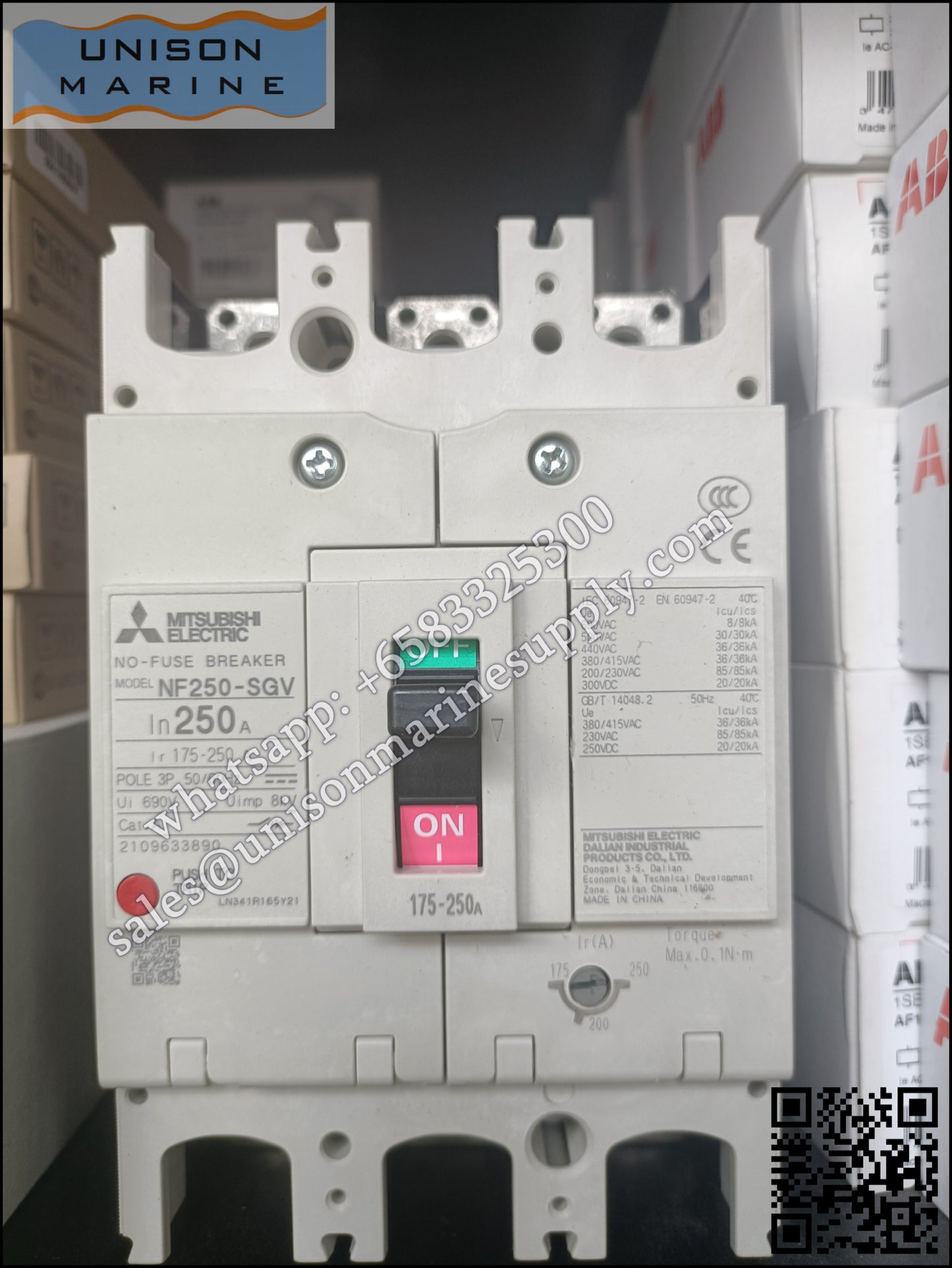 MITSUBISHI Low-voltage Circuit Breakers: NF250-SGV 3P 175-250A