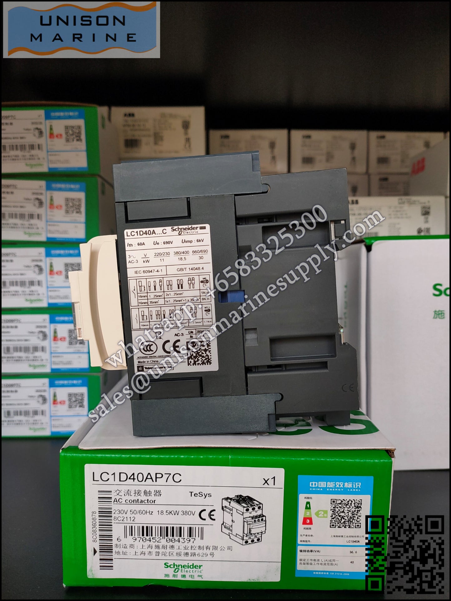 Schneider TeSys Deca Contactors : LC1D40AP7C