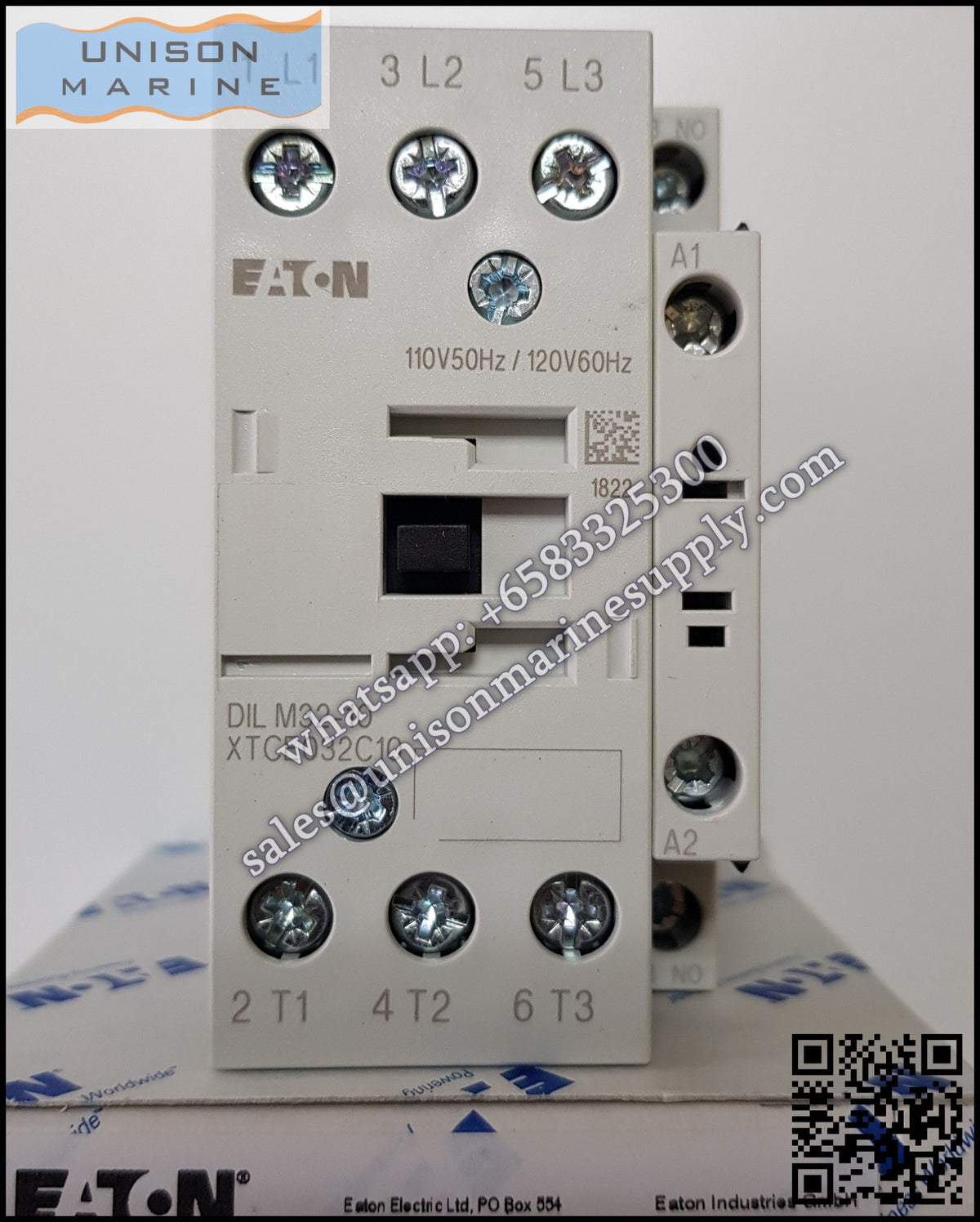 Eaton DILM Contactor, DILM32-10 110V 50Hz/120 60Hz Coil  3-Pole