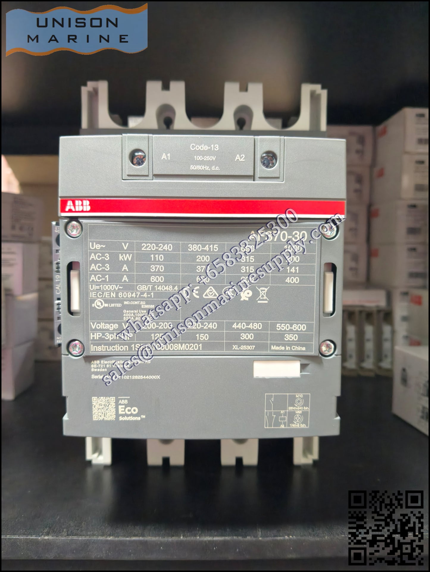 ABB Magnetic Contactors AF Series : AF370-30-11-13