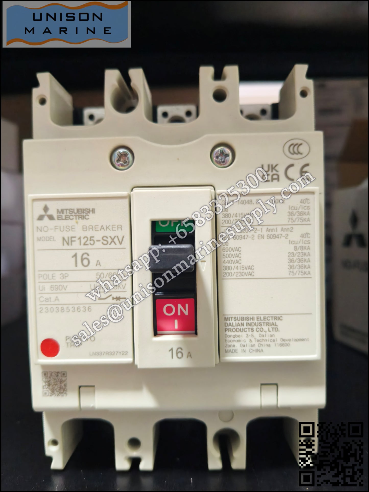 MITSUBISHI Low-voltage Circuit Breakers: NF125-SXV 3P 16A