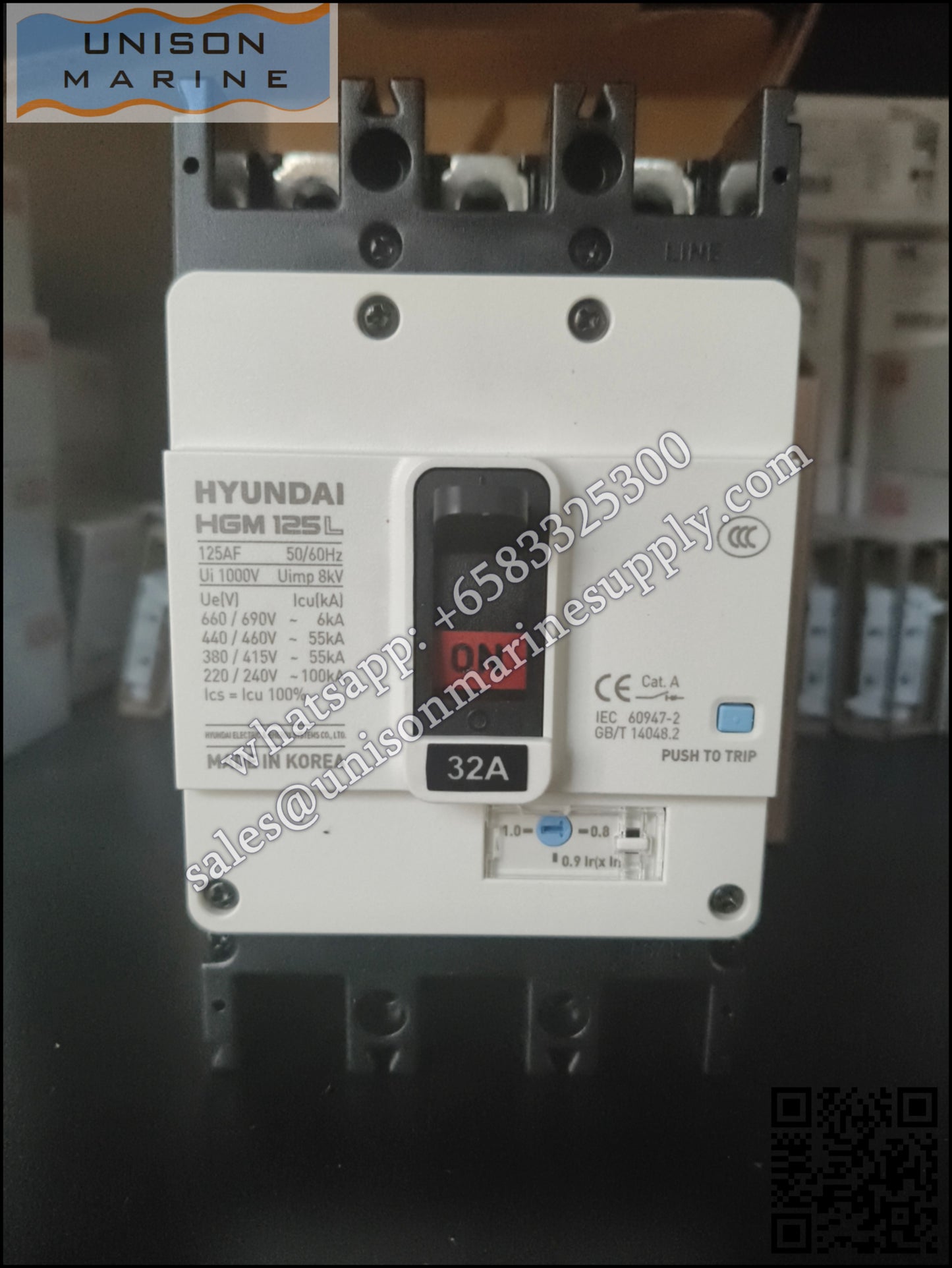 Hyundai Marine Circuit Breaker (MCCB) - HGM125L 3PT4S0000C 00032