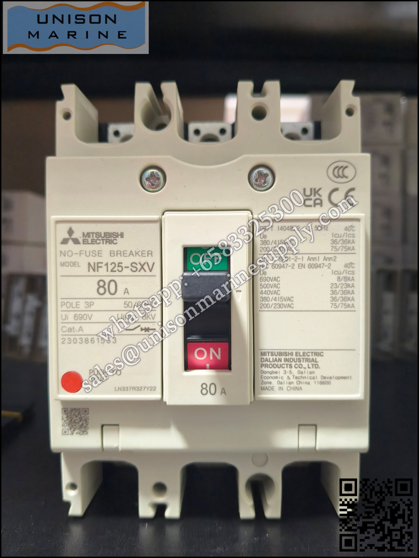 MITSUBISHI Low-voltage Circuit Breakers: NF125-SXV 3P 80A