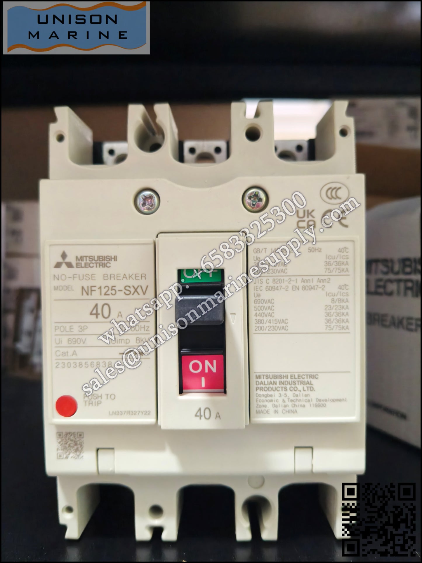 MITSUBISHI Low-voltage Circuit Breakers: NF125-SXV 3P 40A